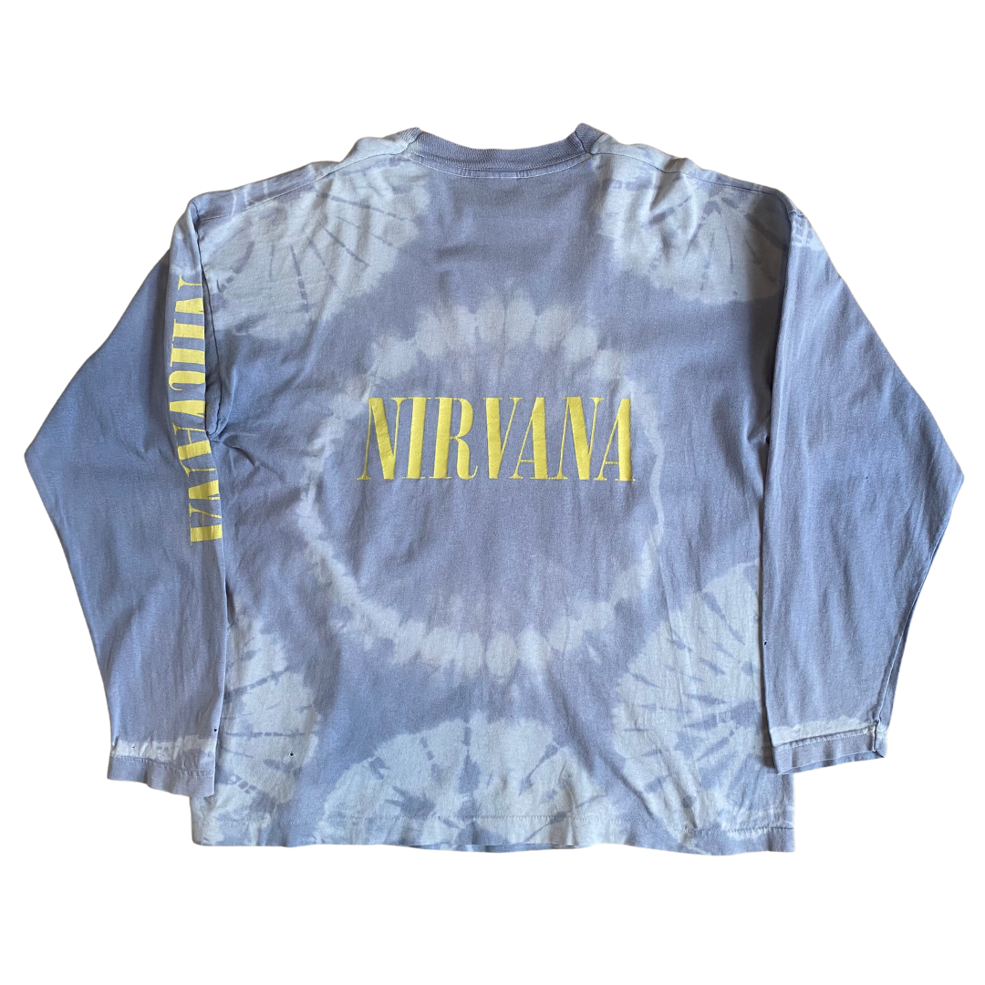 Nirvana 90's Holed Up Memorial Longsleeved Tie Dye Tee