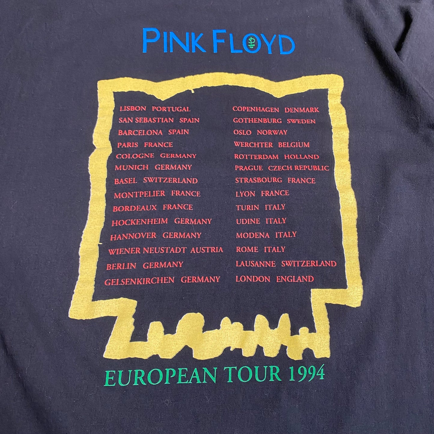 Pink Floyd 1994 Division Bell European Tour Tee
