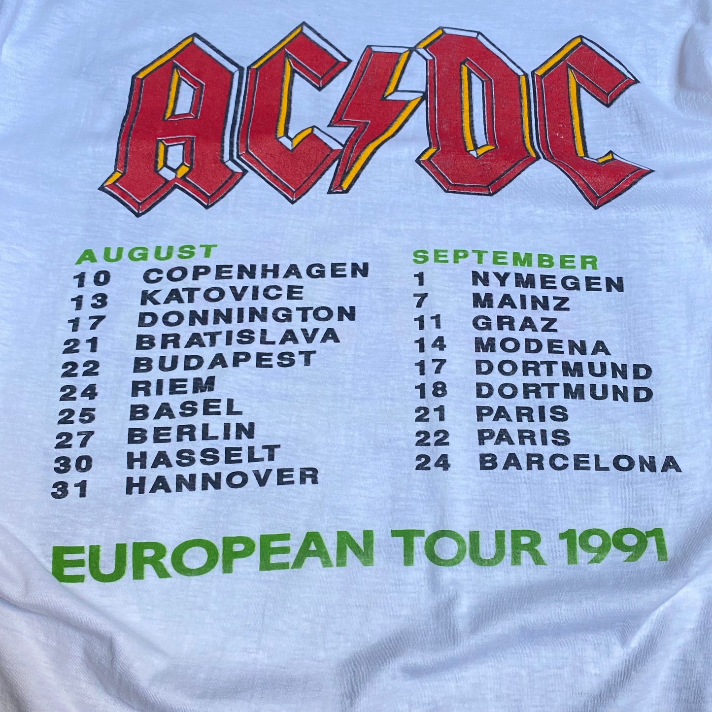 ACDC 1991 Money Talks Tee