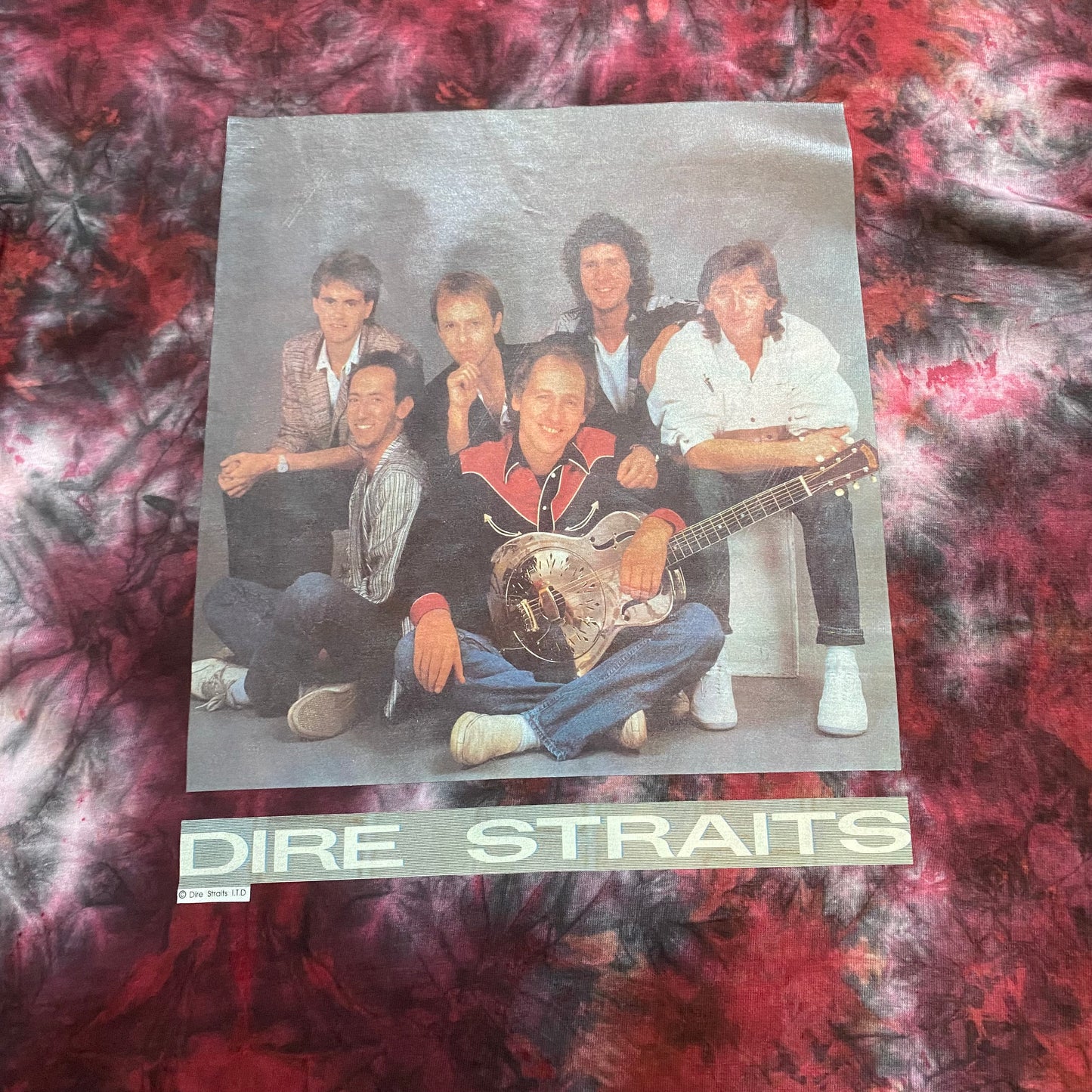 Dire Straits 90's Money For Nothing Tie Dye Long Sleeved Tee