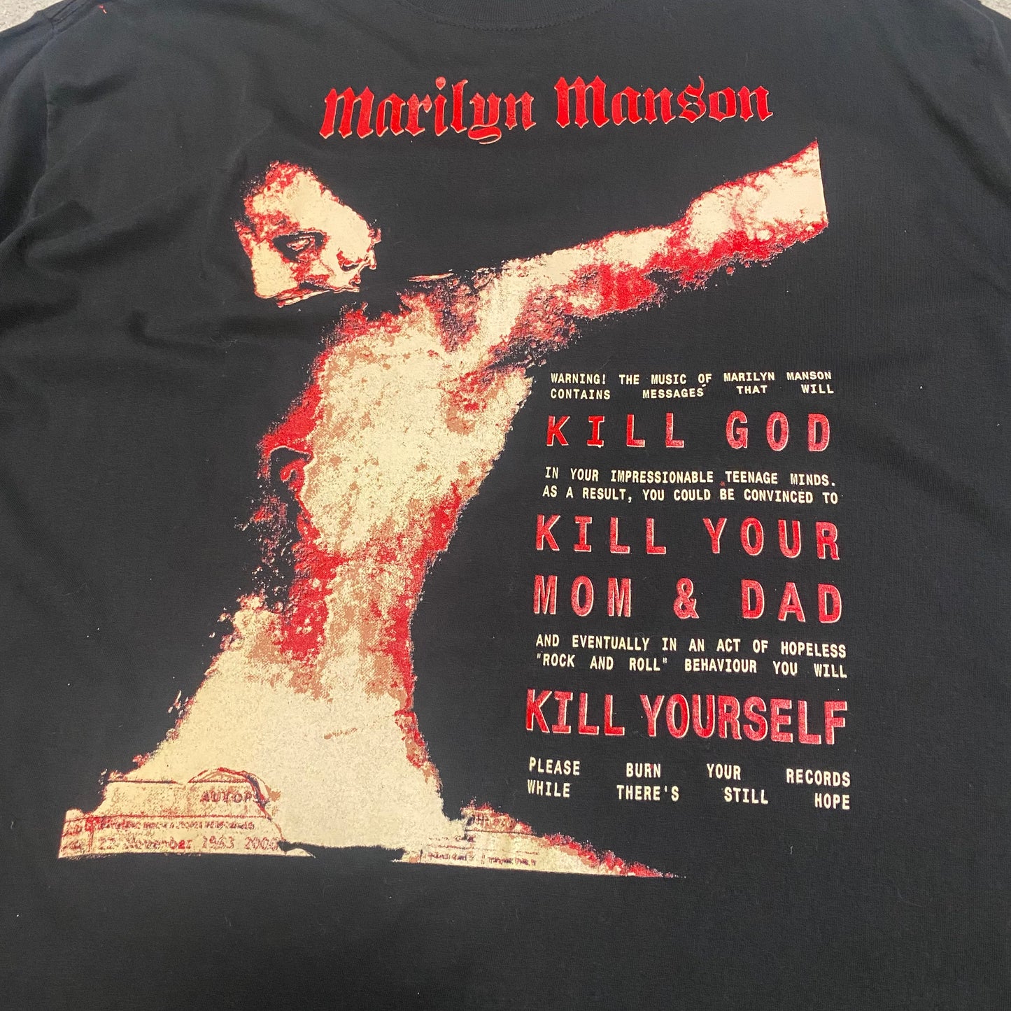 Marilyn Manson 2000 Holywood Kill Tee