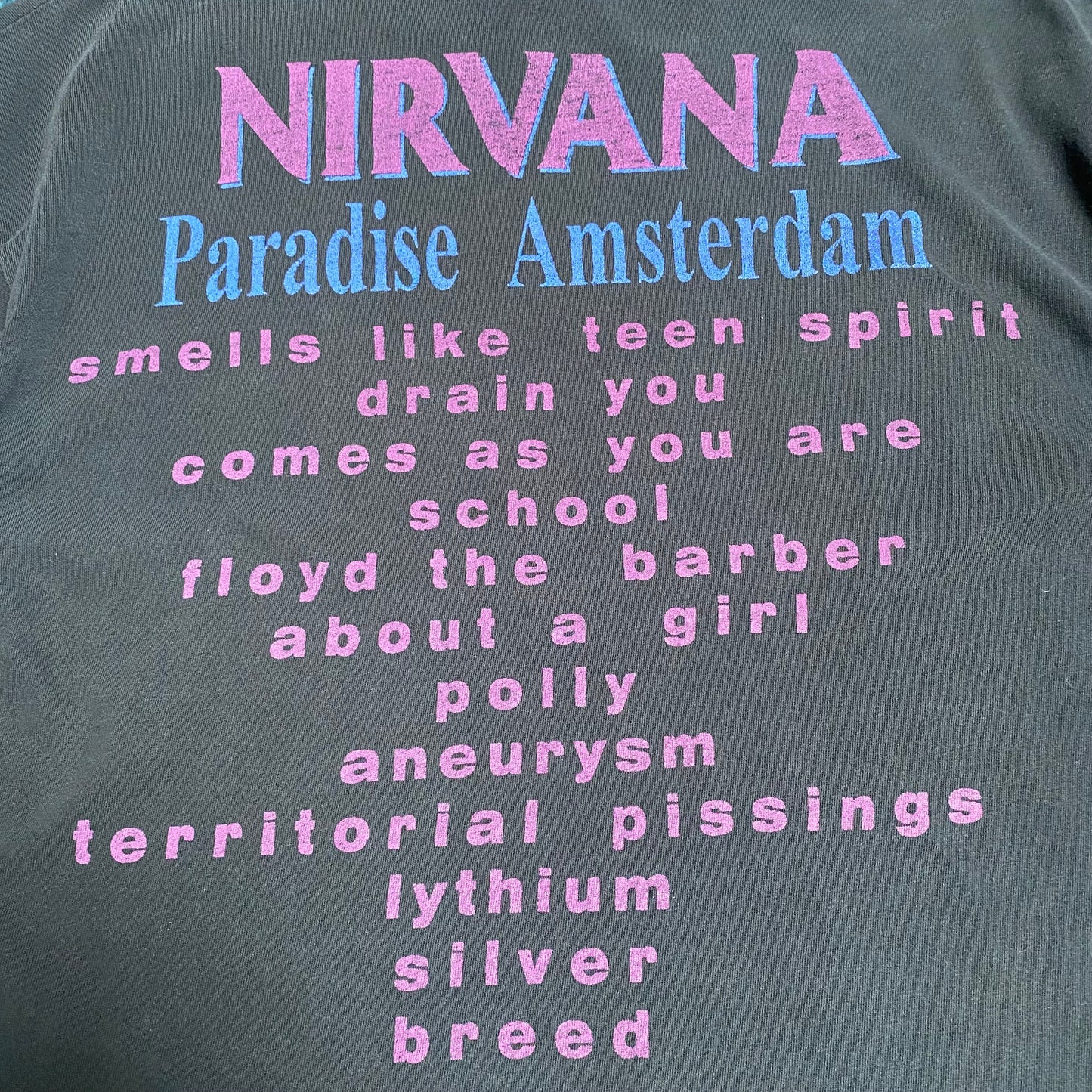 Nirvana 90's Paradiso Amsterdam Concert Tee