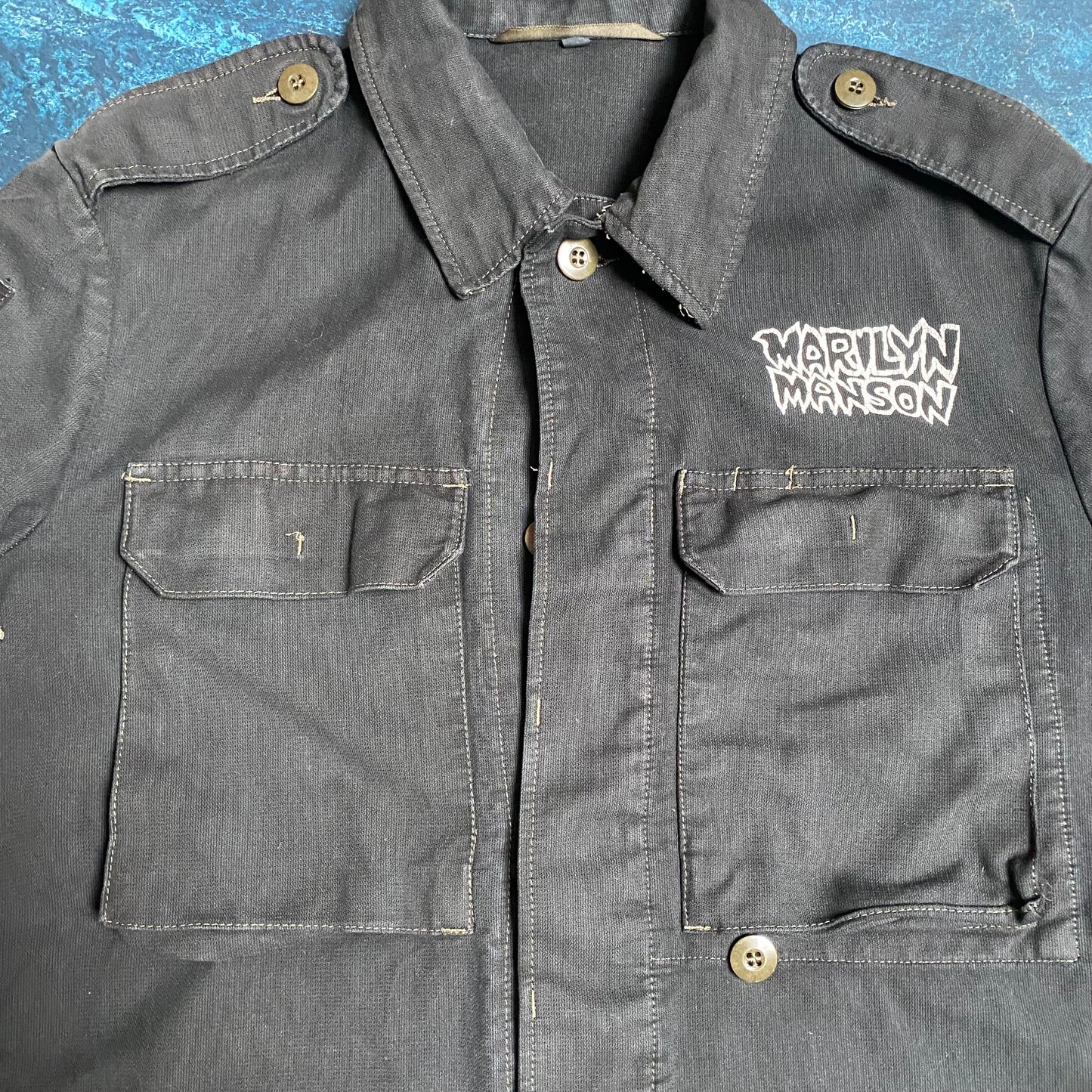 Marilyn Manson 90's I Smell Children Military Jacket