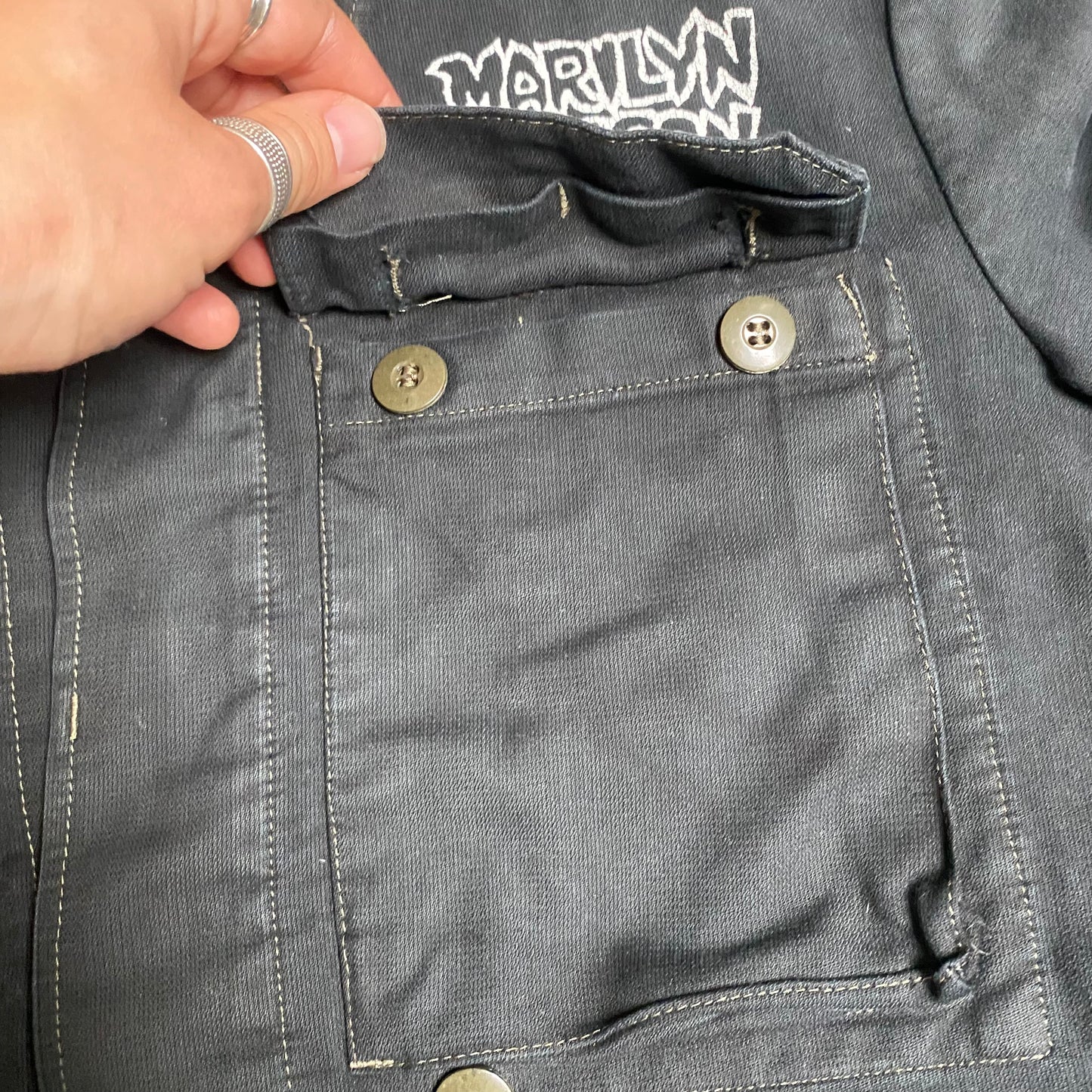 Marilyn Manson 90's I Smell Children Military Jacket