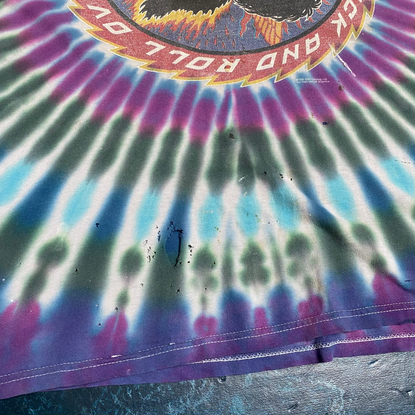 Kiss 1996 Rock And Roll Over Tie Dye Tee