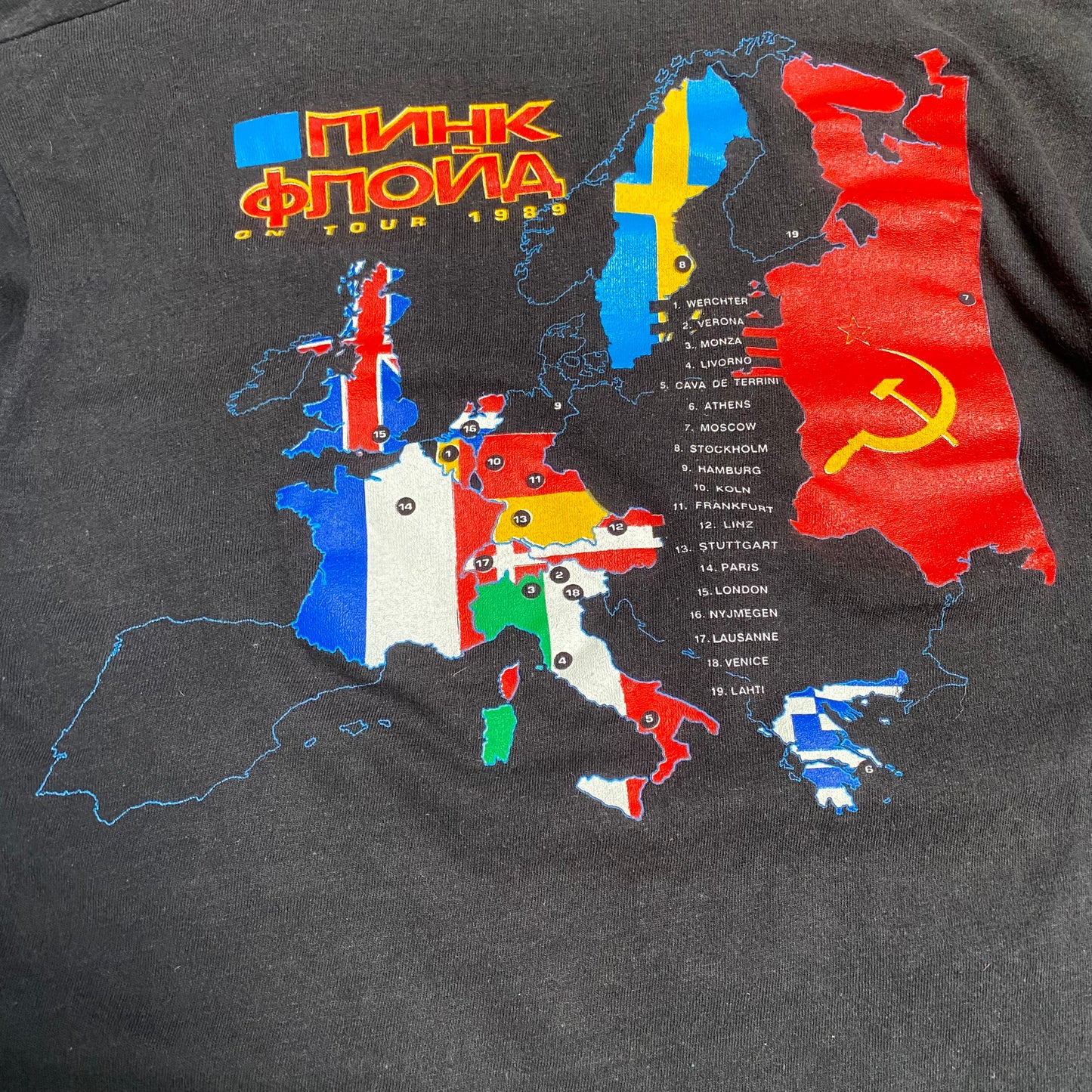 Pink Floyd 1989 Delicate Sound Of Thunder Russia Tee