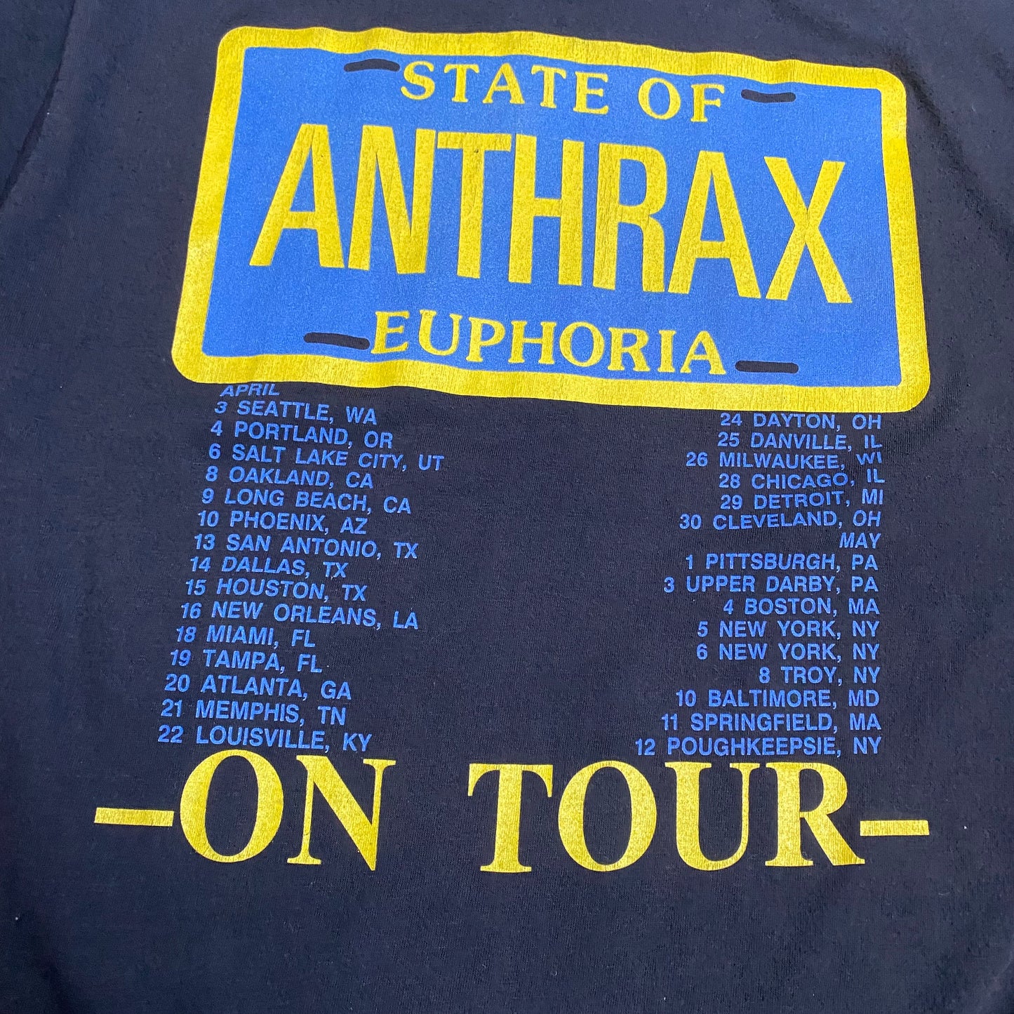 Anthrax 1988 State Of Euphoria Tee