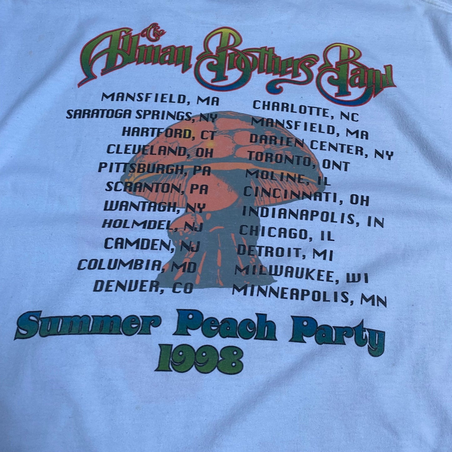 The Allman Brothers Band 1996 Summer Peach Party Tee