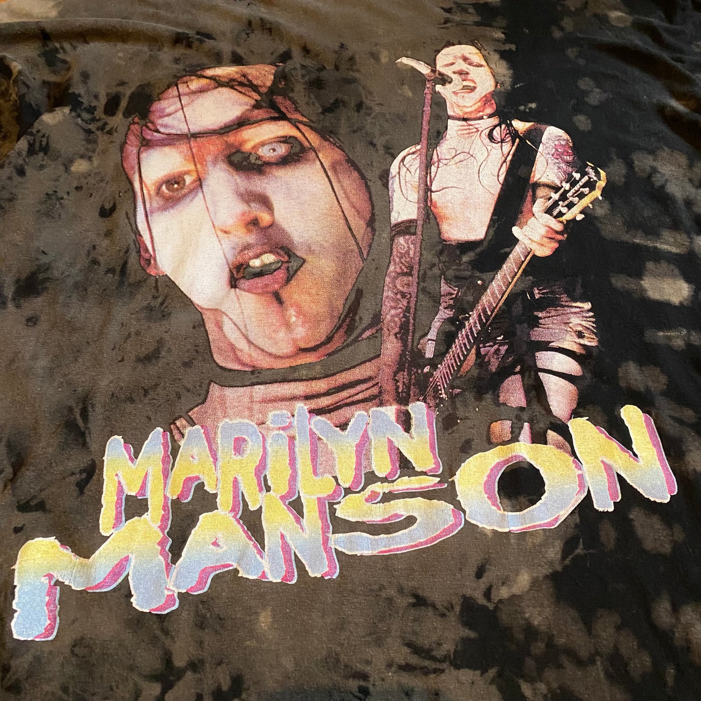 Marilyn Manson 90's Bleach Dye Tee
