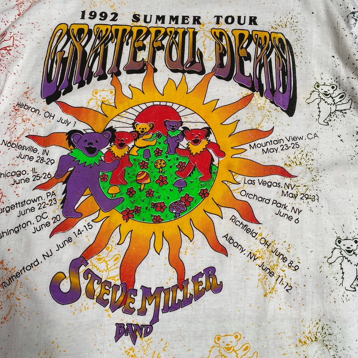 Grateful Dead 1992 Summer Tour All Over Print Tee