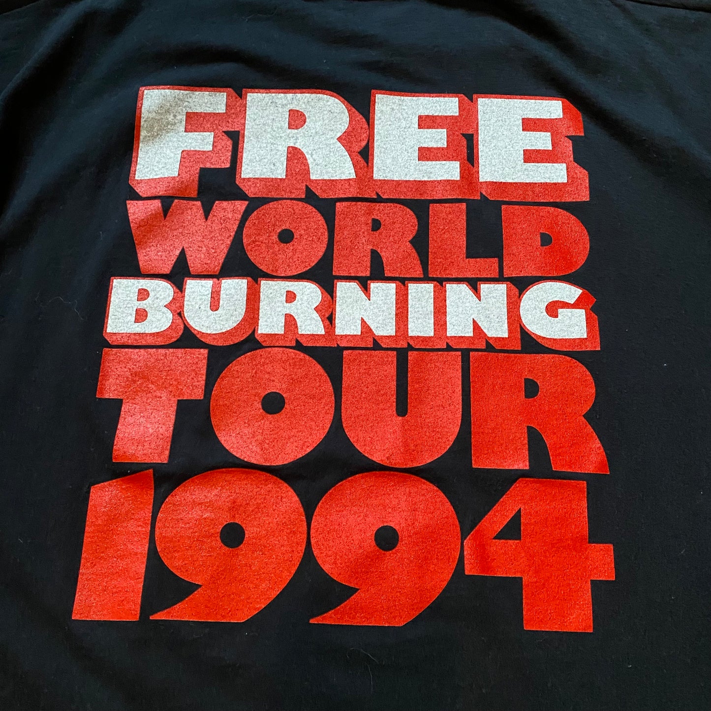 The Organization 1994 Free Burning World Tour Tee
