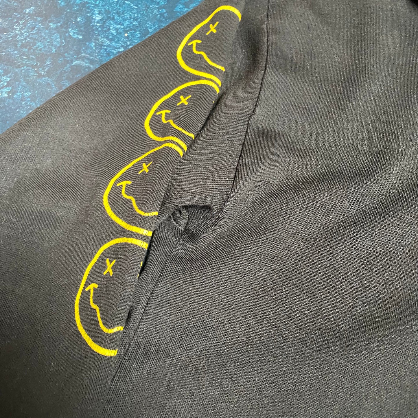 Nirvana 90's Smiley Zip Up Hoodie