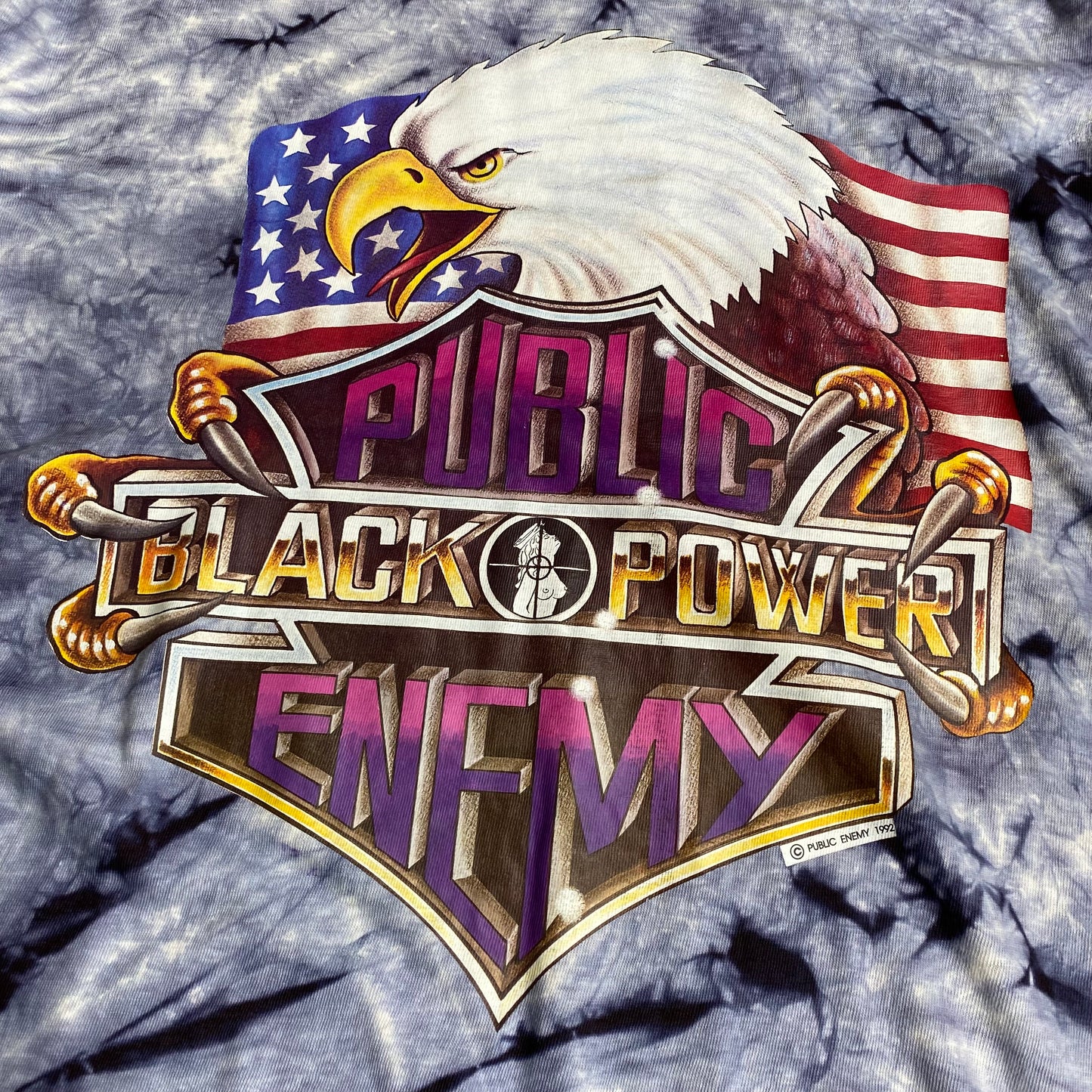 Public Enemy 1992 Black Power Tie Dye Tee