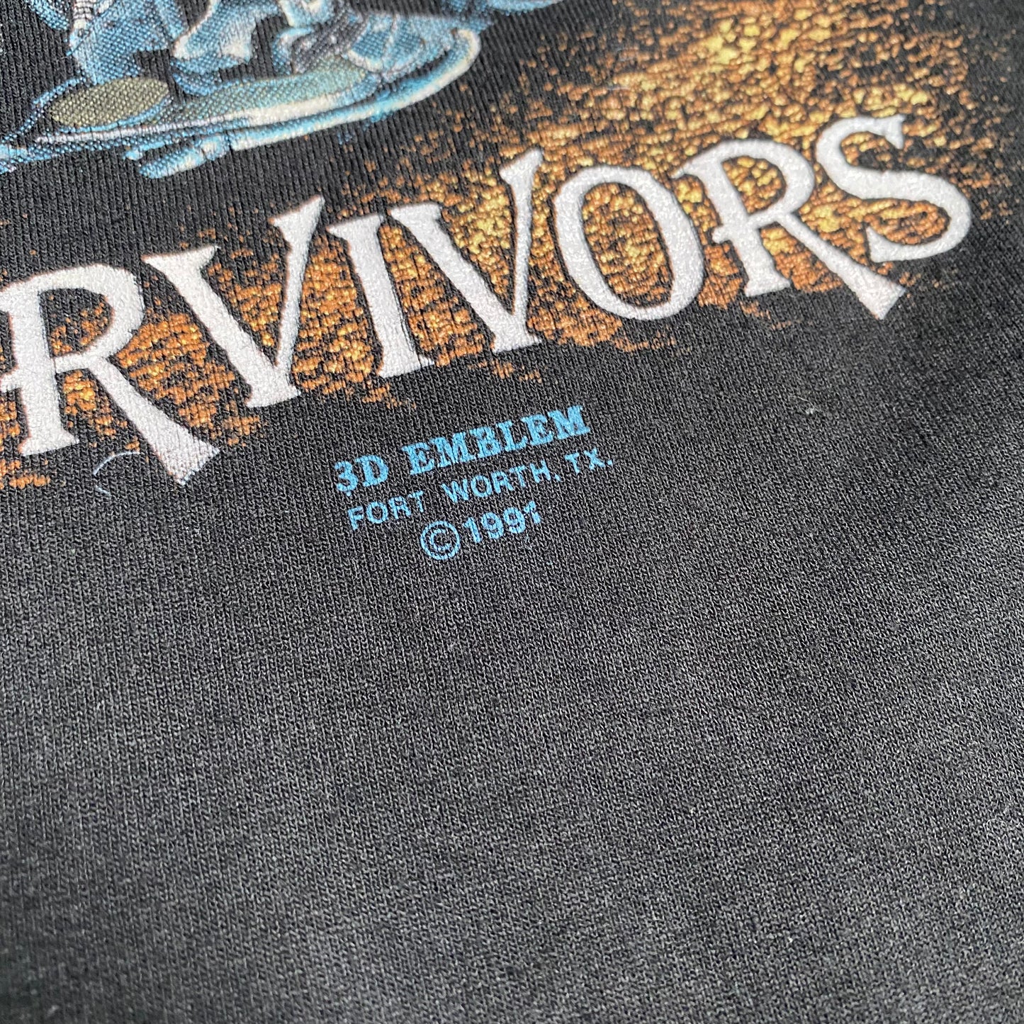 Harley Davidson 1991 Survivors 3D Emblem Tee