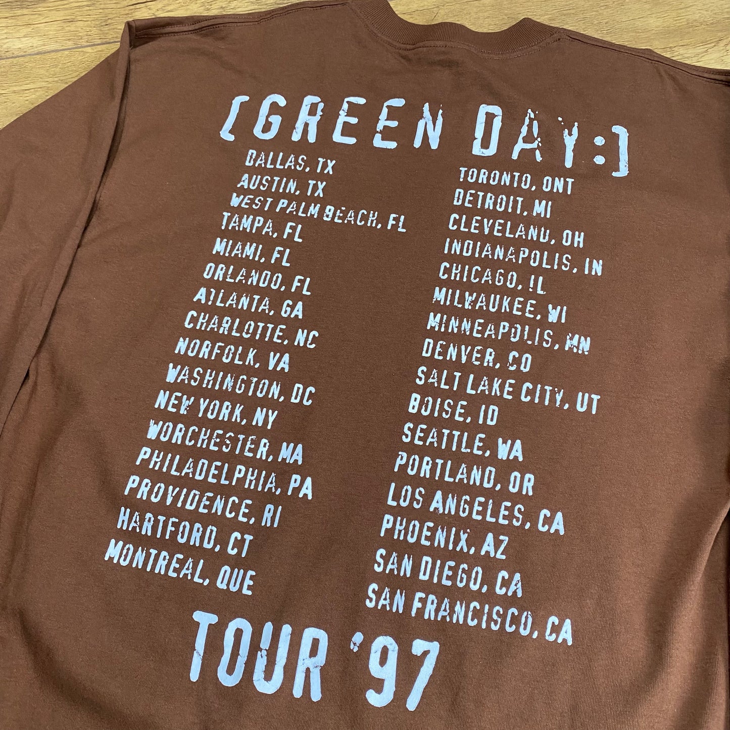Green Day 1997 Nimrod US Tour Longsleeved Tee