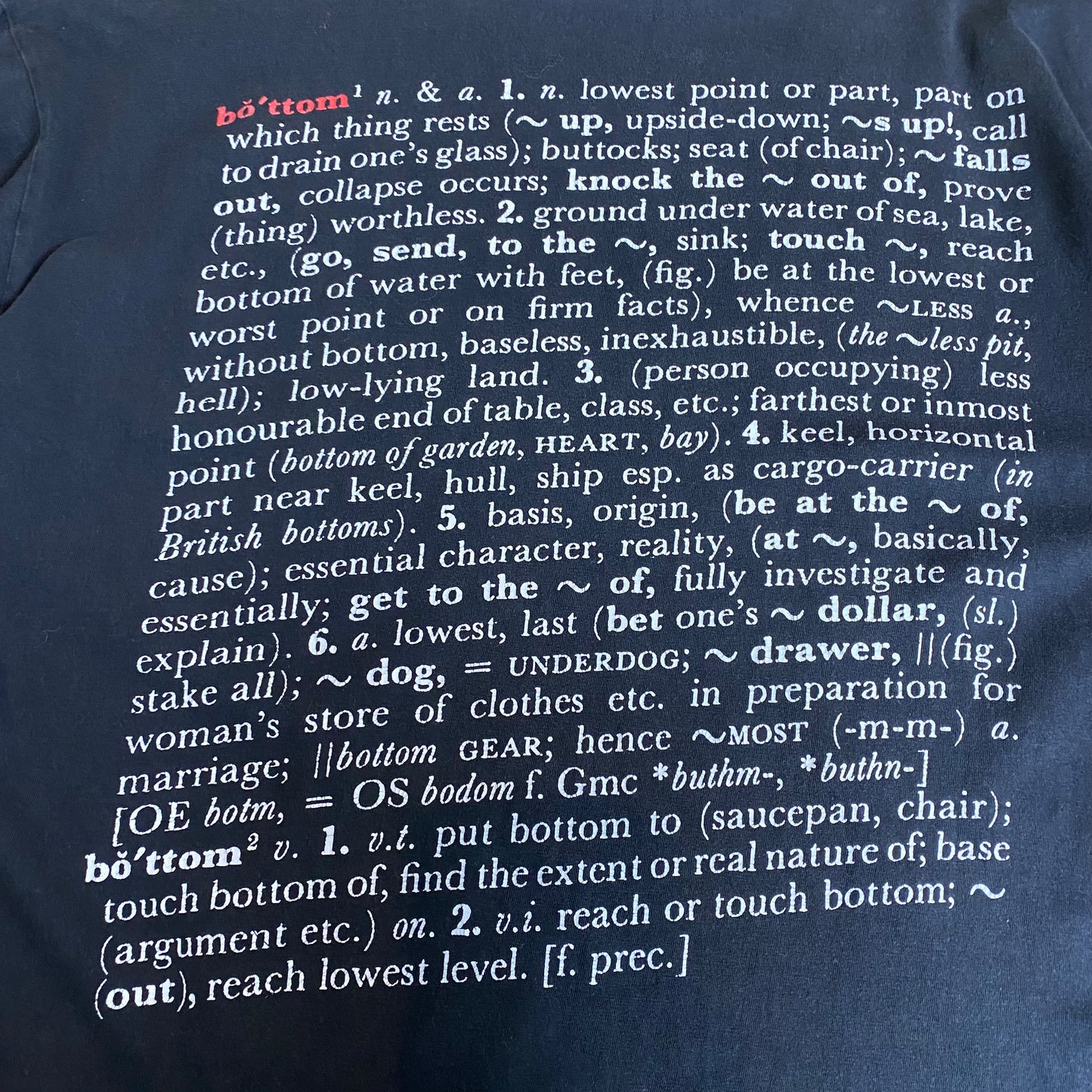 Bottom 90's UP YOUR BOTTOM Tee