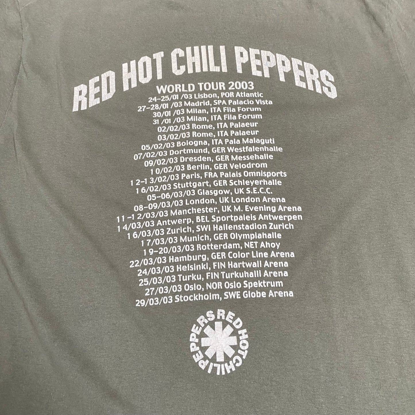 Red Hot Chili Peppers 2003 World Tour Layered Longsleeved Tee