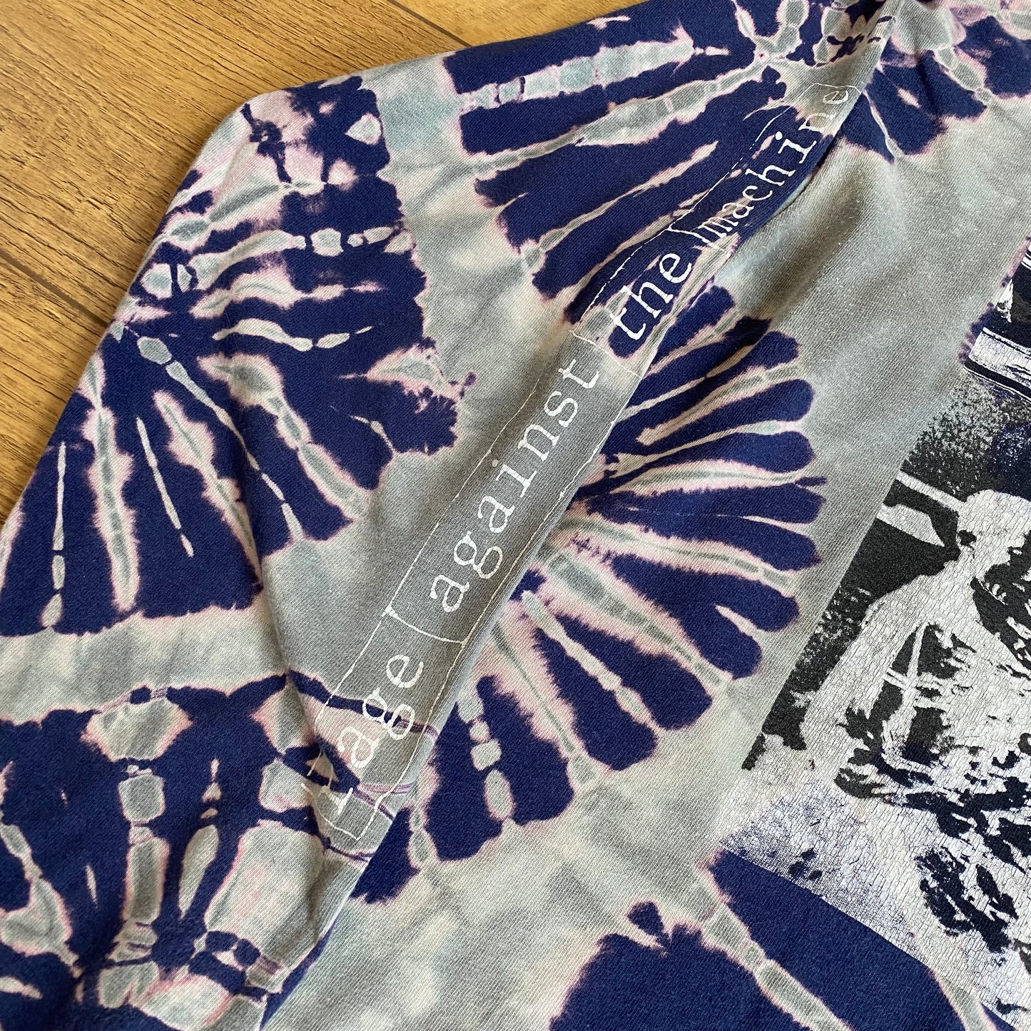 Rage Against The Machine 90's Killing In The Name (Burning Monk) Longsleeved Tie Dye Tee