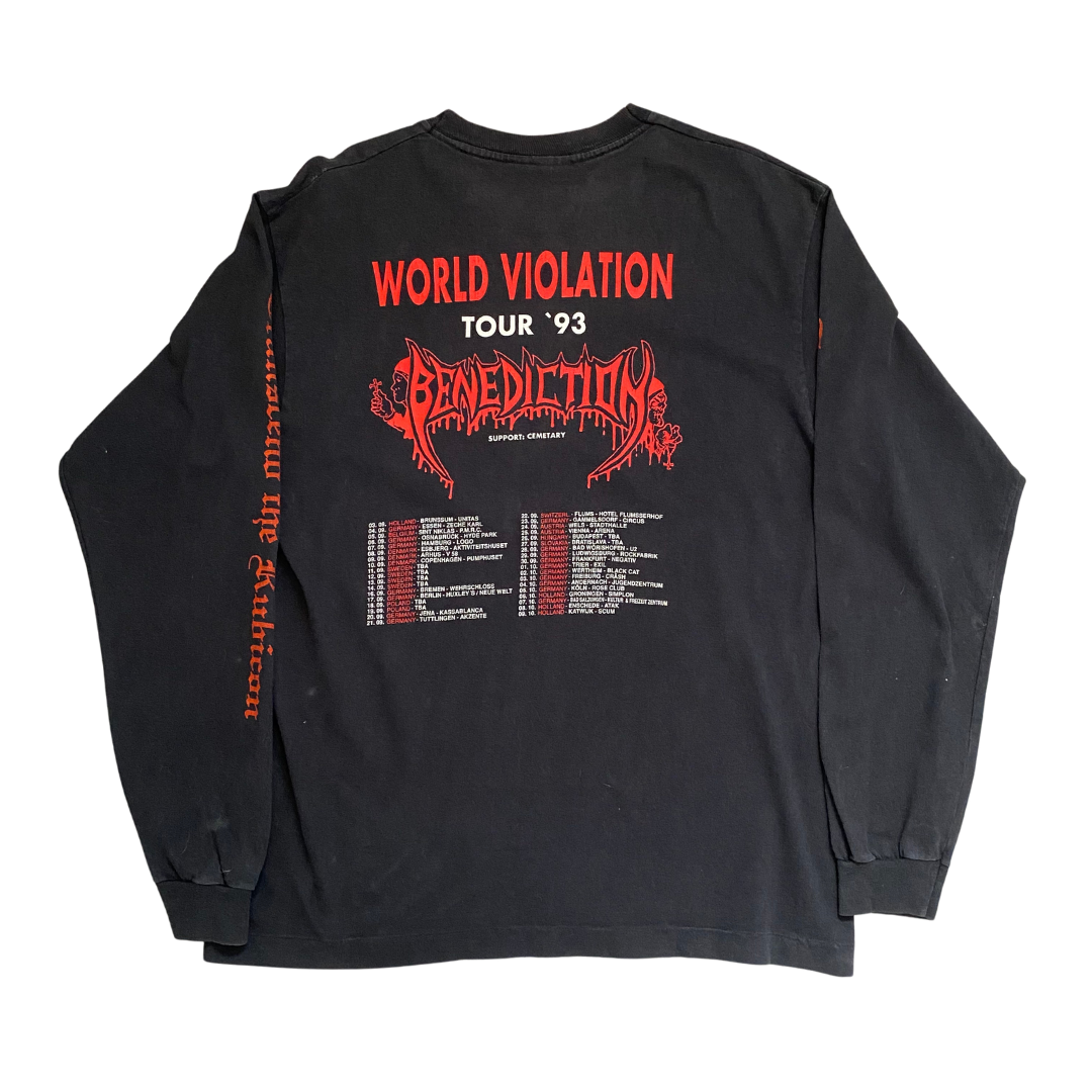Benediction 1993 Transcend the Rubicon World Violation Longsleeved Tee