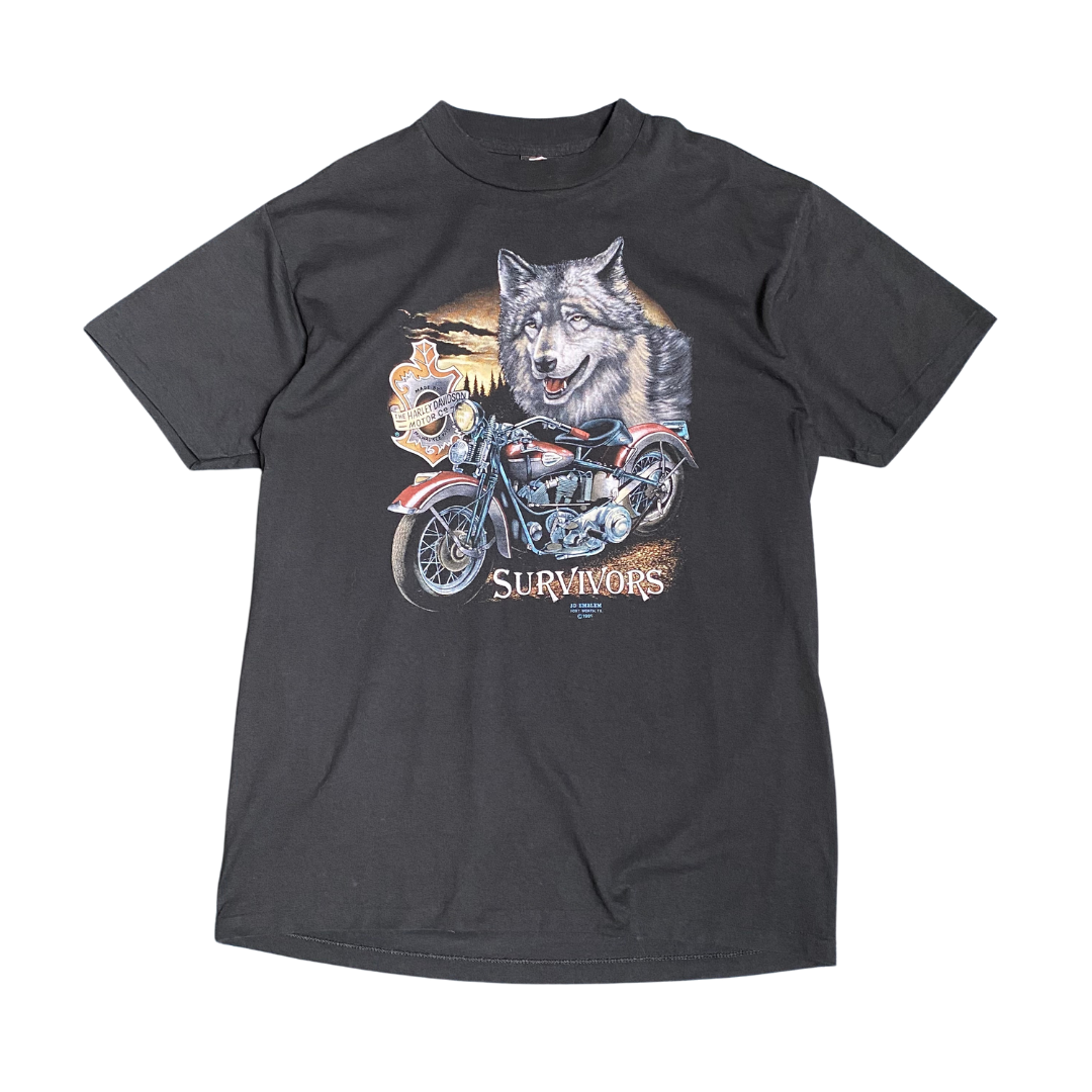 Harley Davidson 1991 Survivors 3D Emblem Tee