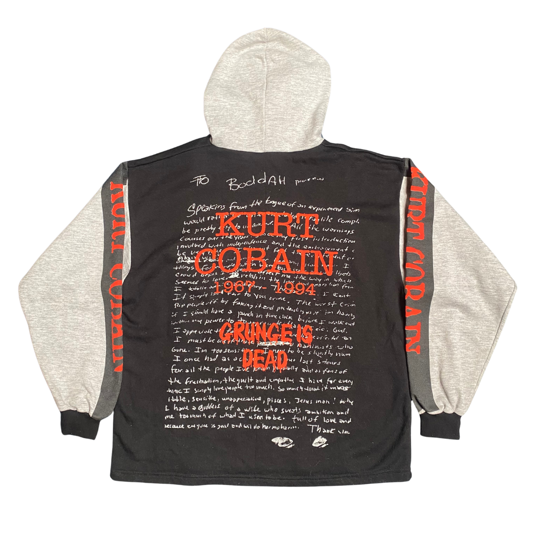 Kurt Cobain 90's Grunge Is Dead Memorial Hoodie