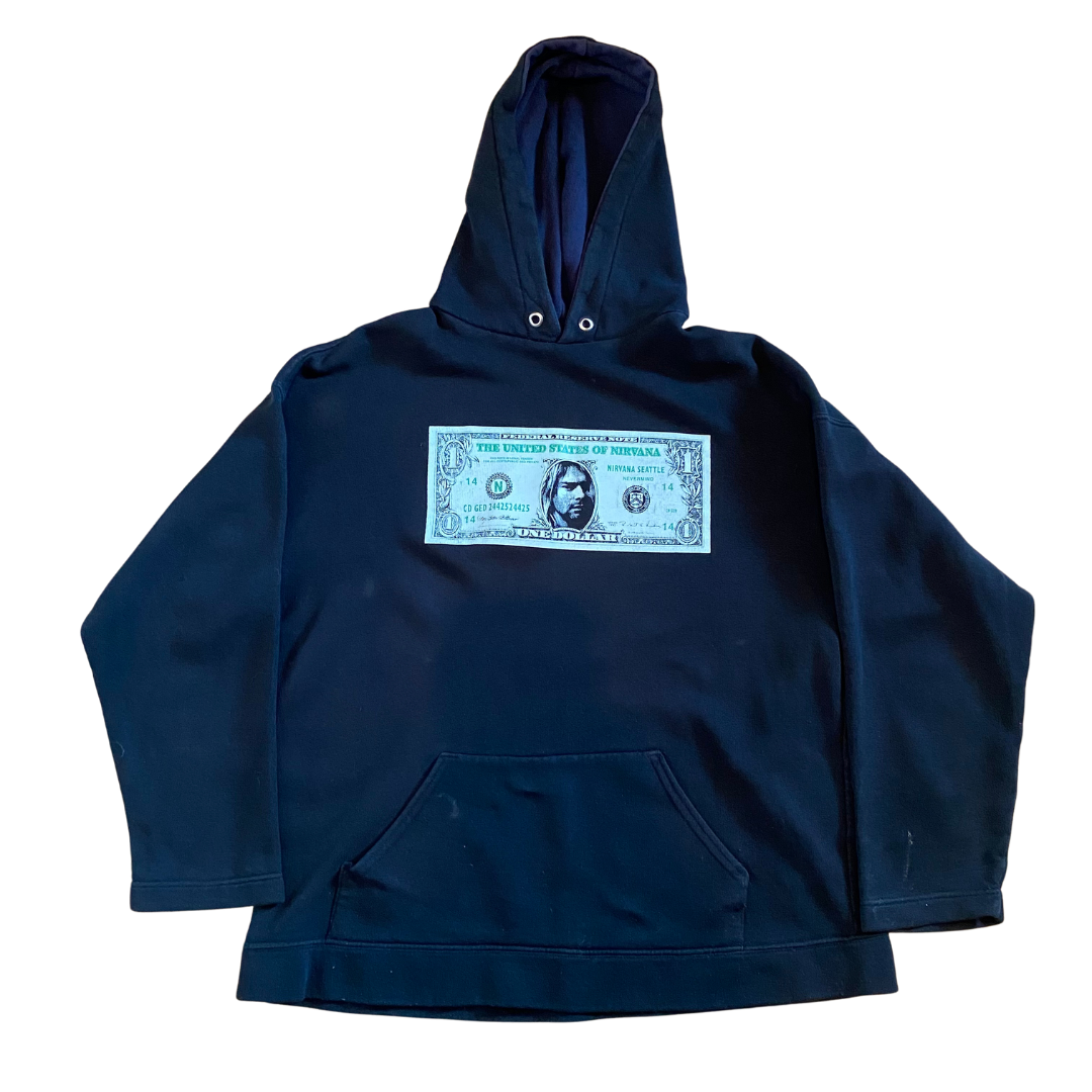 Nirvana 90's Dollar Bill Hoodie