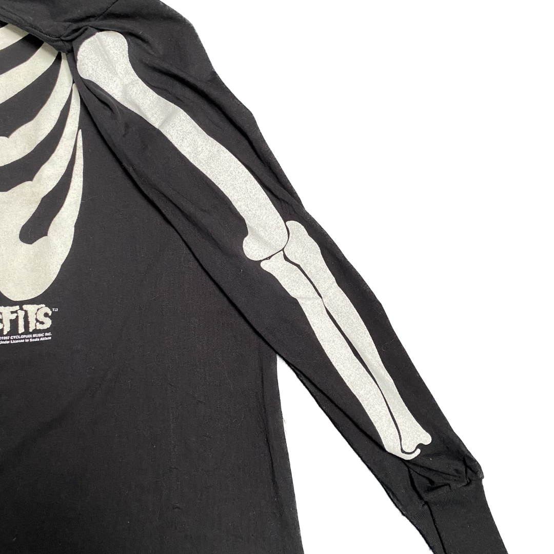 Misfits 1997 Glow In The Dark Skeleton Long Sleeve Tee