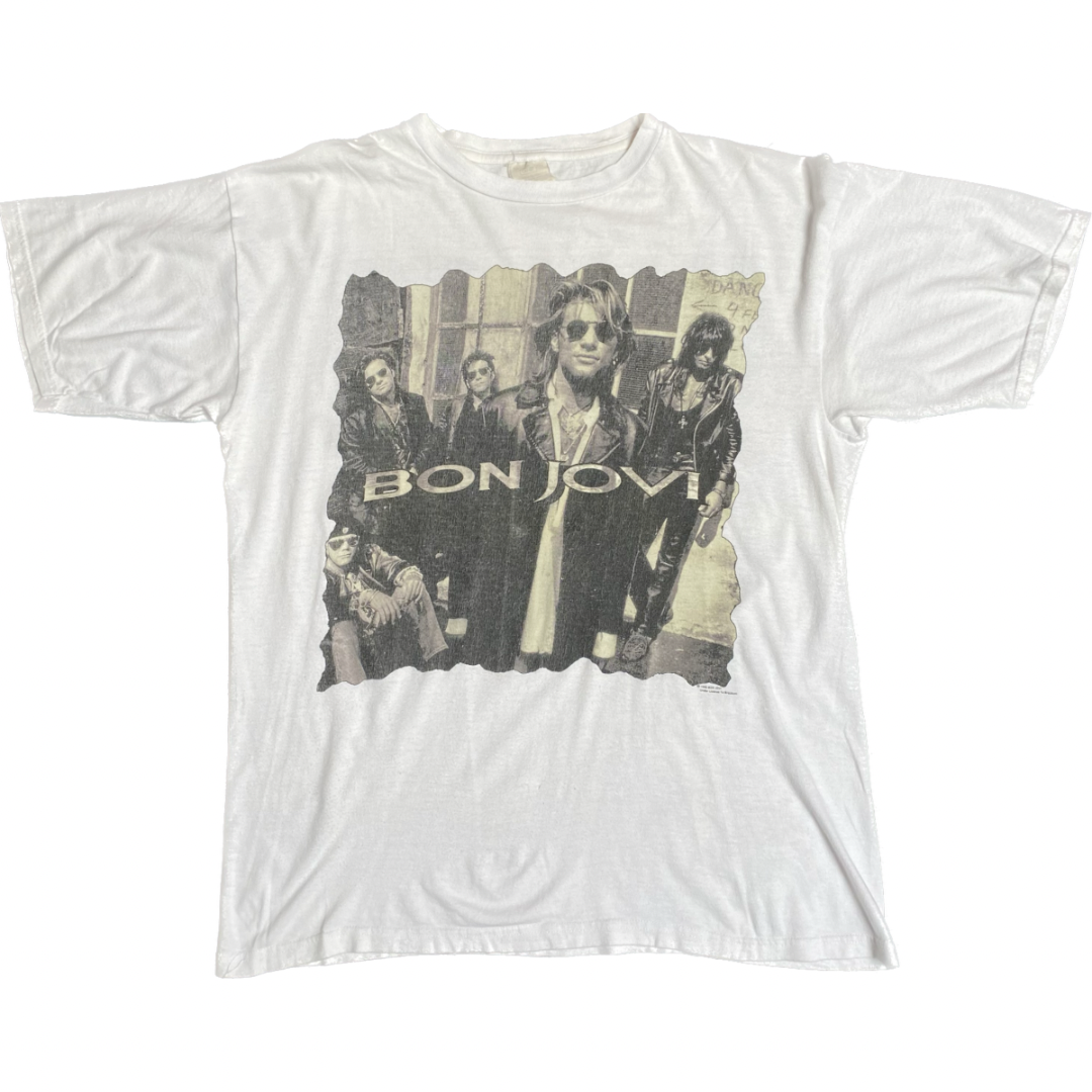 Bon Jovi 1992 Keep The Faith White Tee