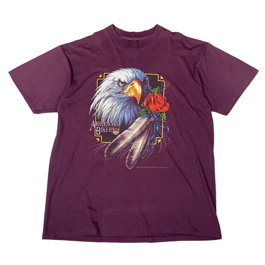 American Biker 1992 3D Emblem Tee