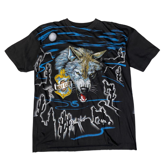 Wolf Club Motorcycles 90's All Over Print Tee