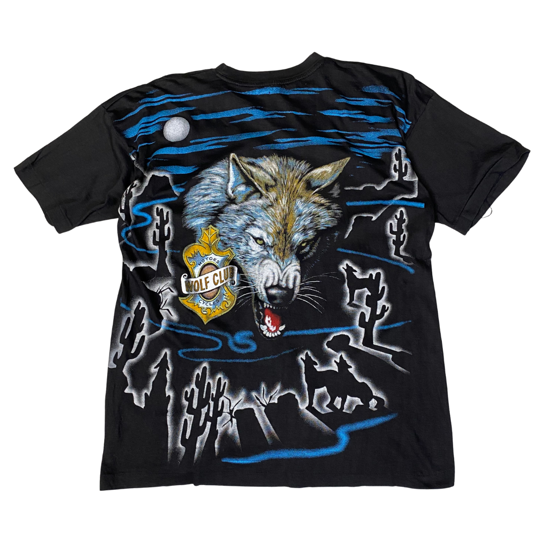 Wolf Club Motorcycles 90's All Over Print Tee