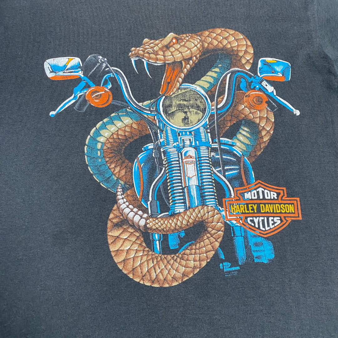 Harley Davidson 80s Rattle Snake Biker Tee