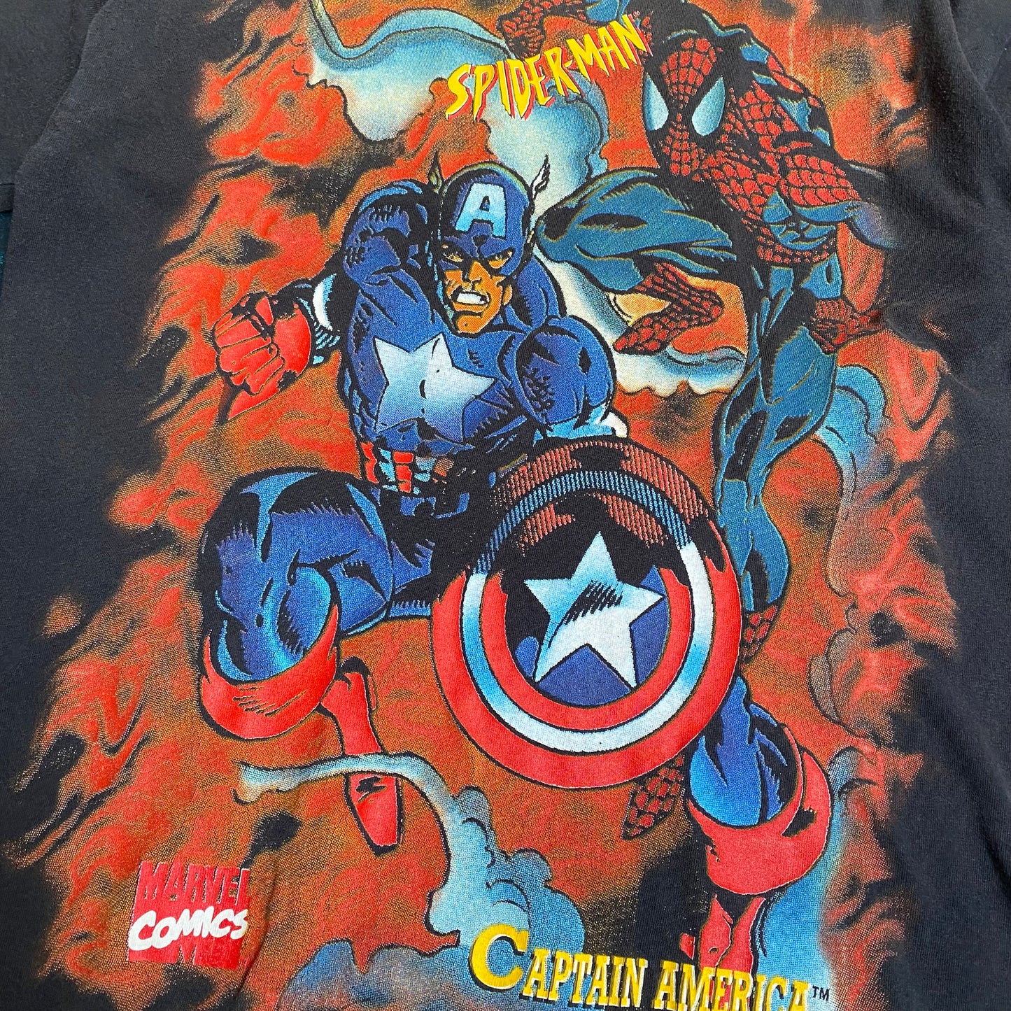 Spiderman & Captain America 1997 Marvel Tee