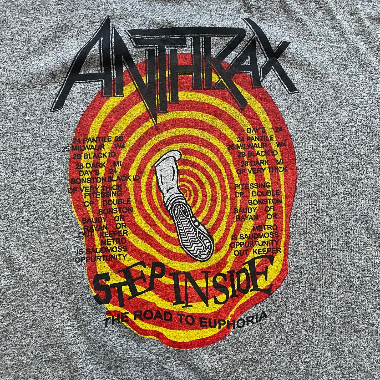 Anthrax 1988 Step Inside The Road To Euphoria Tee