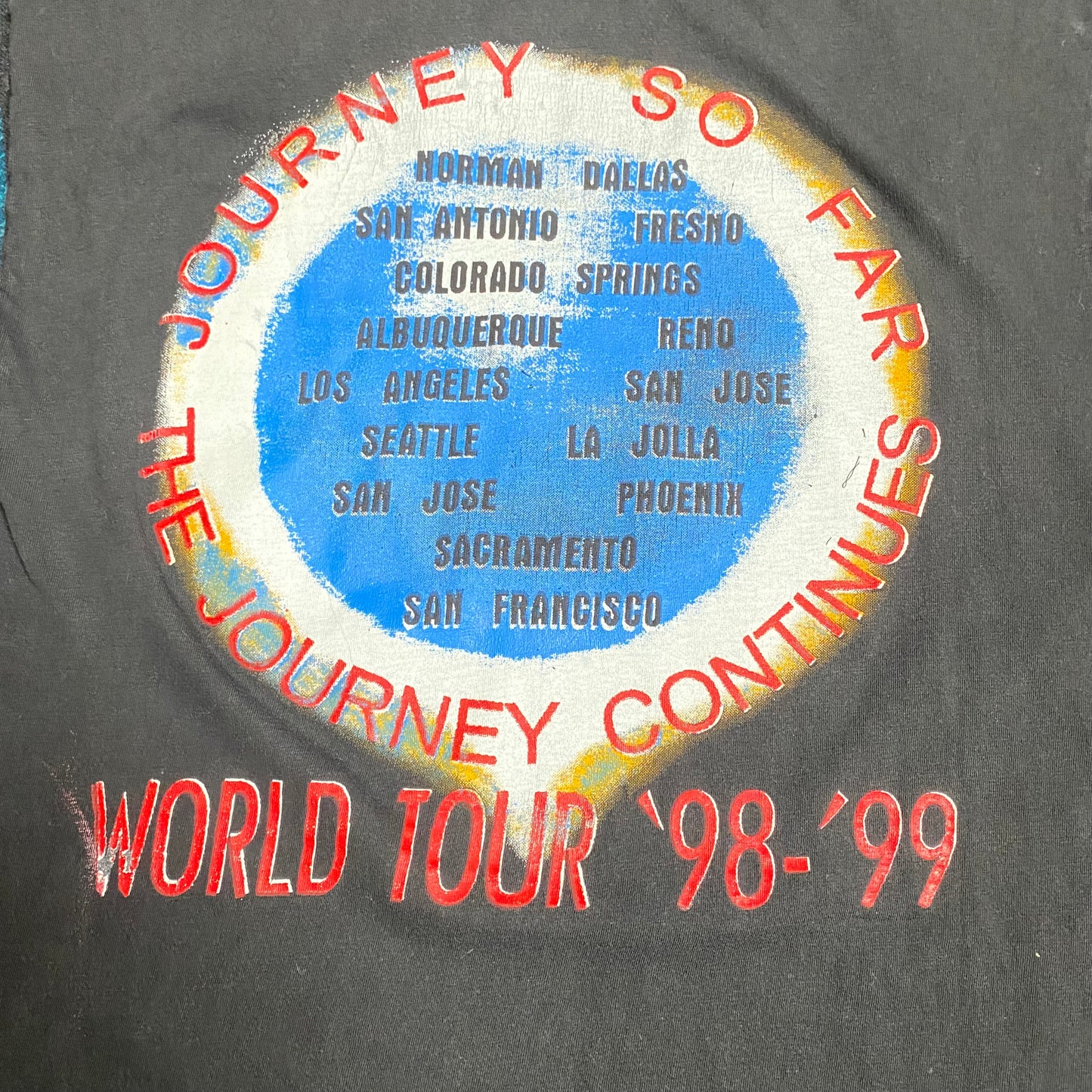 Journey 1998 The Journey So Far, The Journey Continues Tee