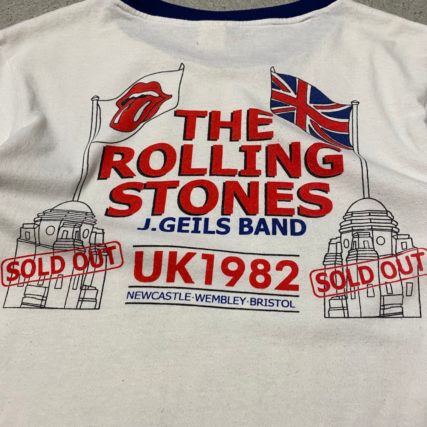 The Rolling Stones 1982 UK Tour Ringer Tee