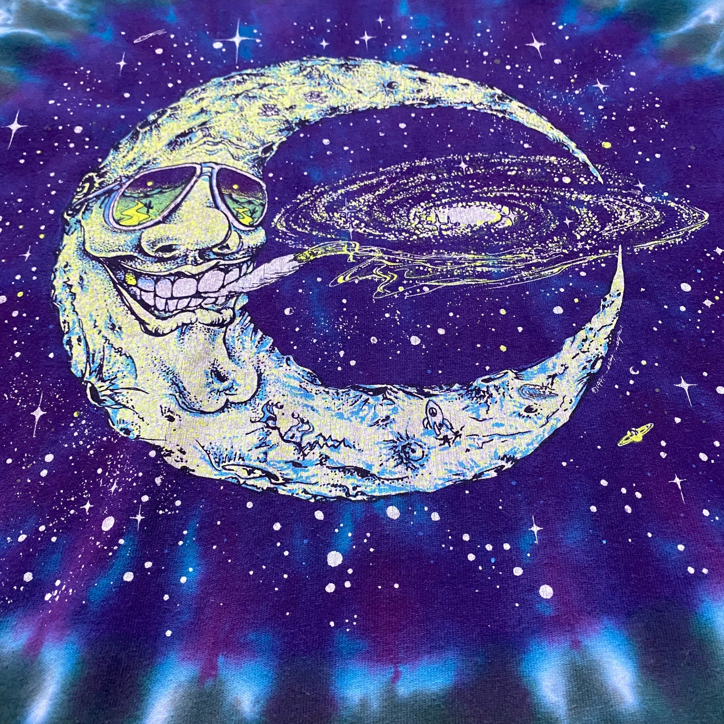 Jerry Jasper 1991 Smoking Moon Tie Dye Tee