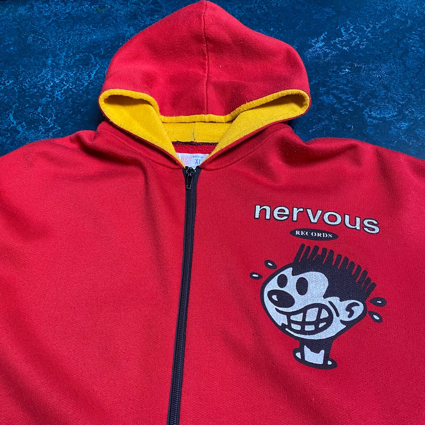 Nervous Records 90's Zip Up Hoodie