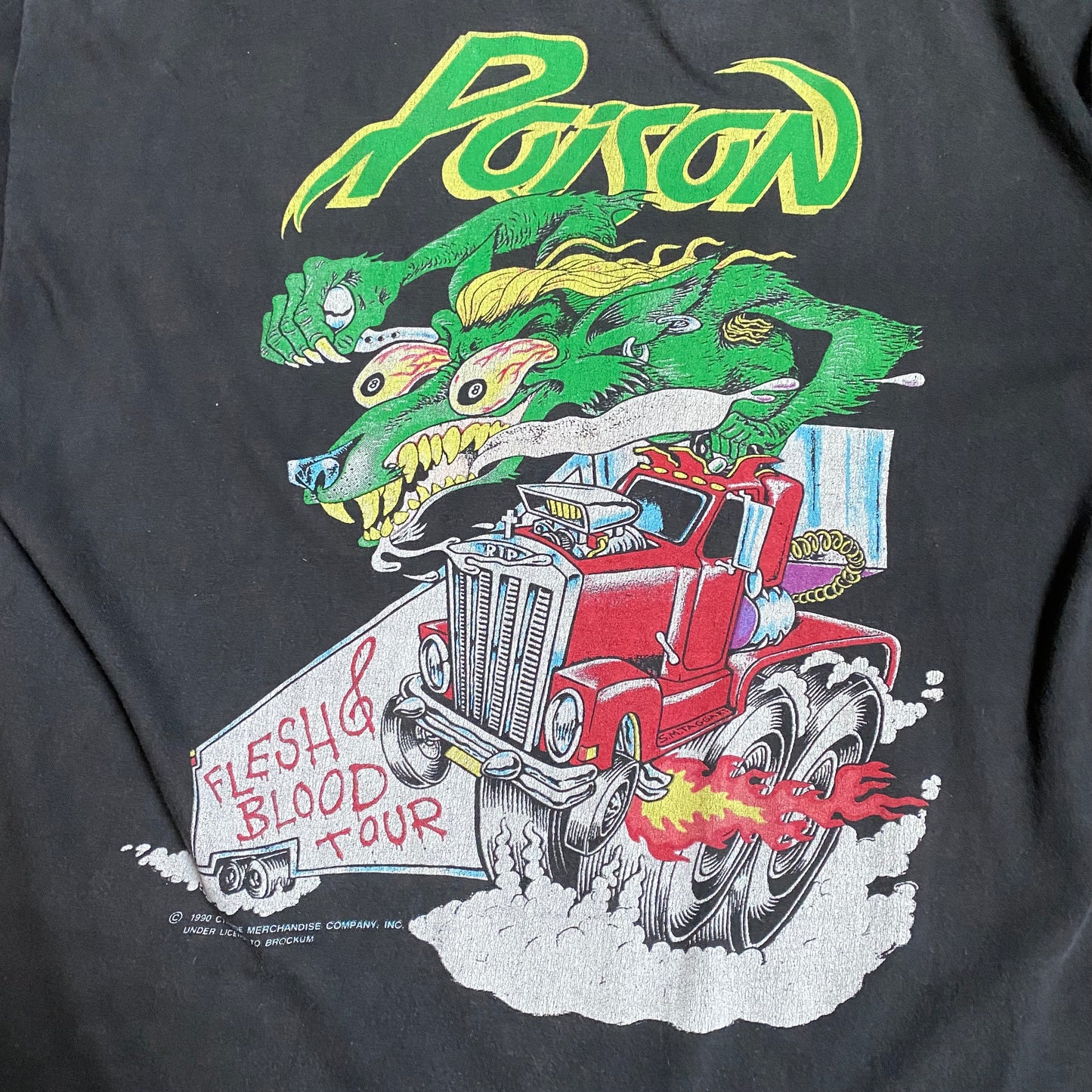 Poison 1990 Roaddogs From Hell Tee