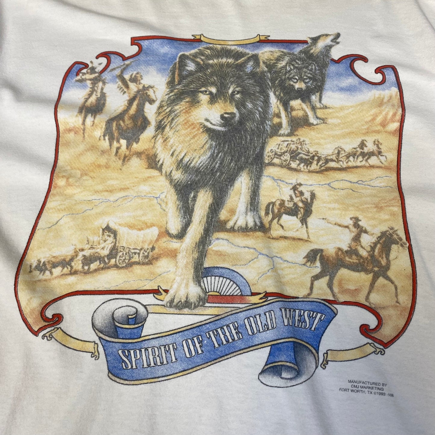 Spirit Of The Old West 1993 3D Emblem Tee