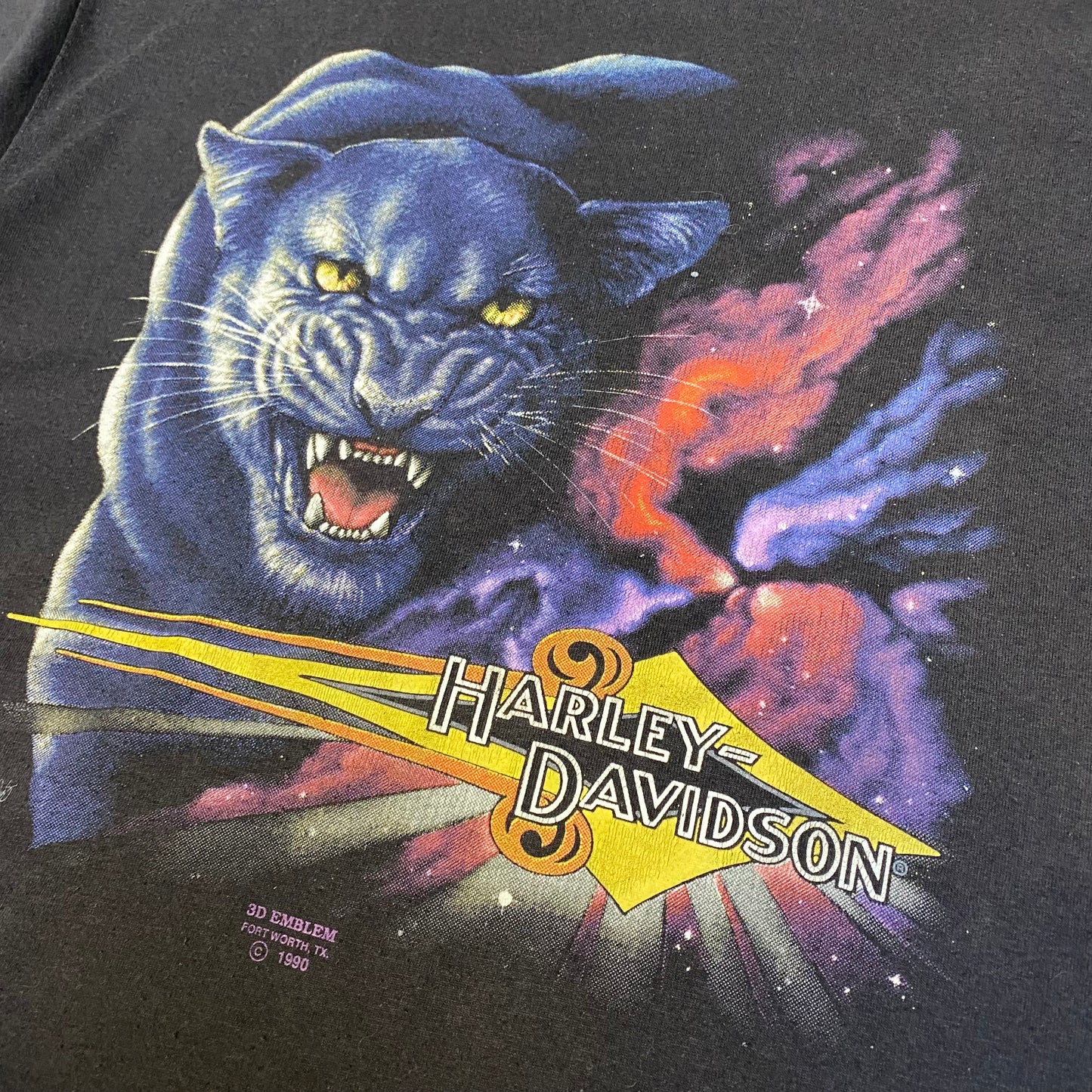 Harley Davidson 1990 Panther 3D Emblem Tee