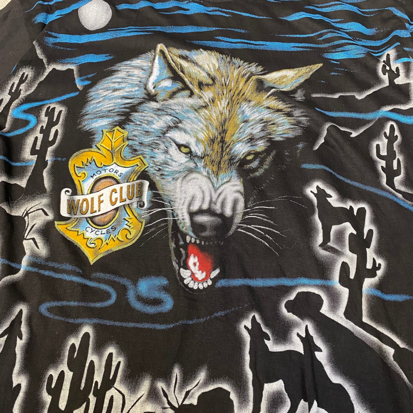Wolf Club Motorcycles 90's All Over Print Tee
