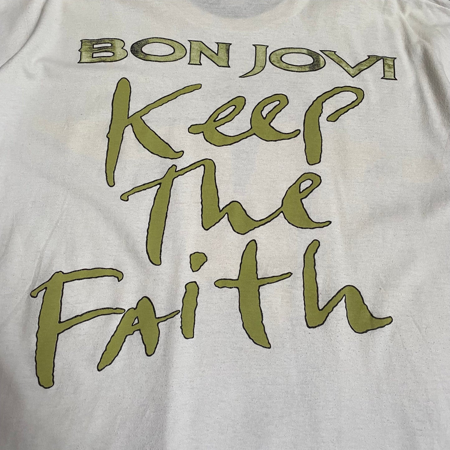 Bon Jovi 1992 Keep The Faith White Tee