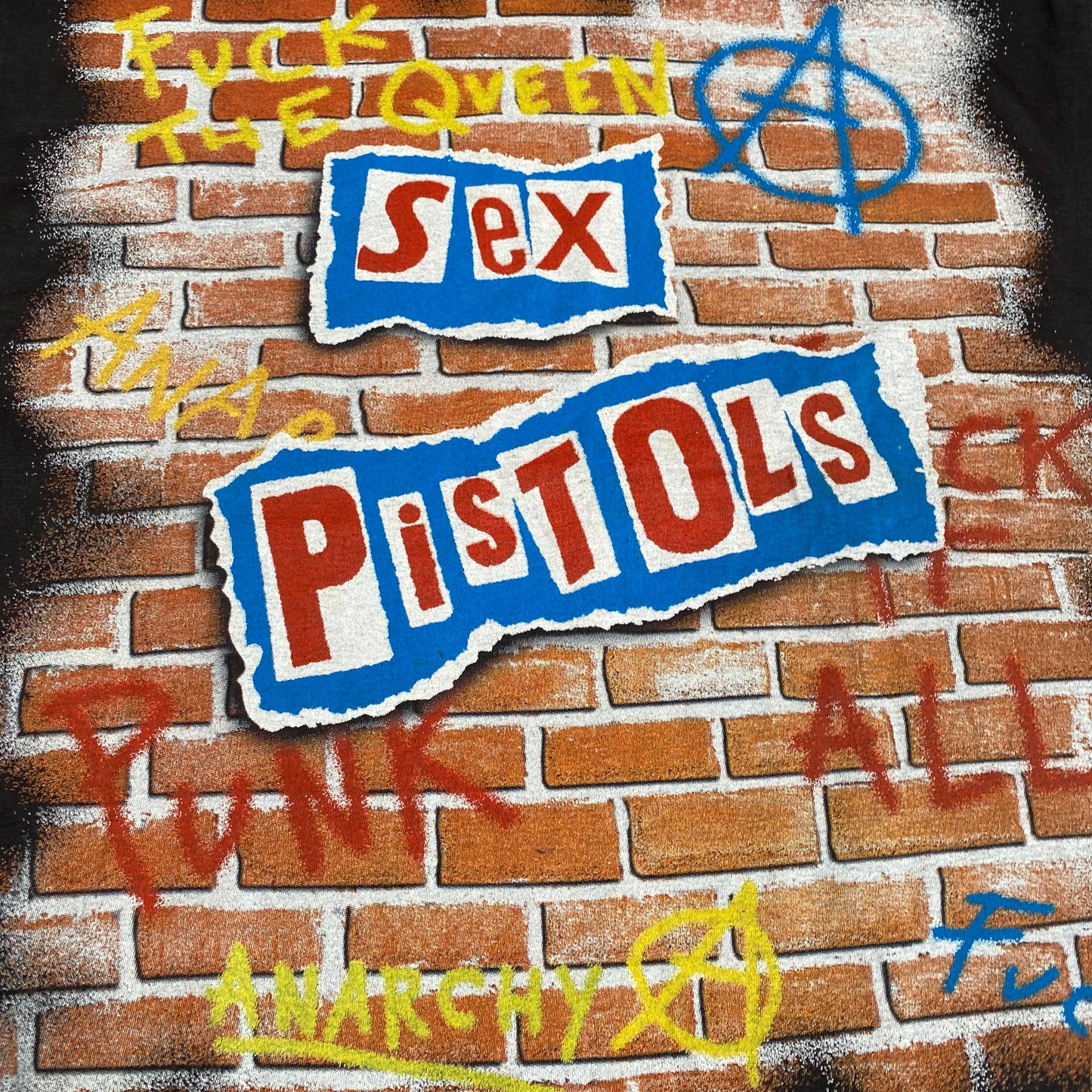 Sex Pistols 90's Sid Vicious Brick Wall European Bootleg Tee