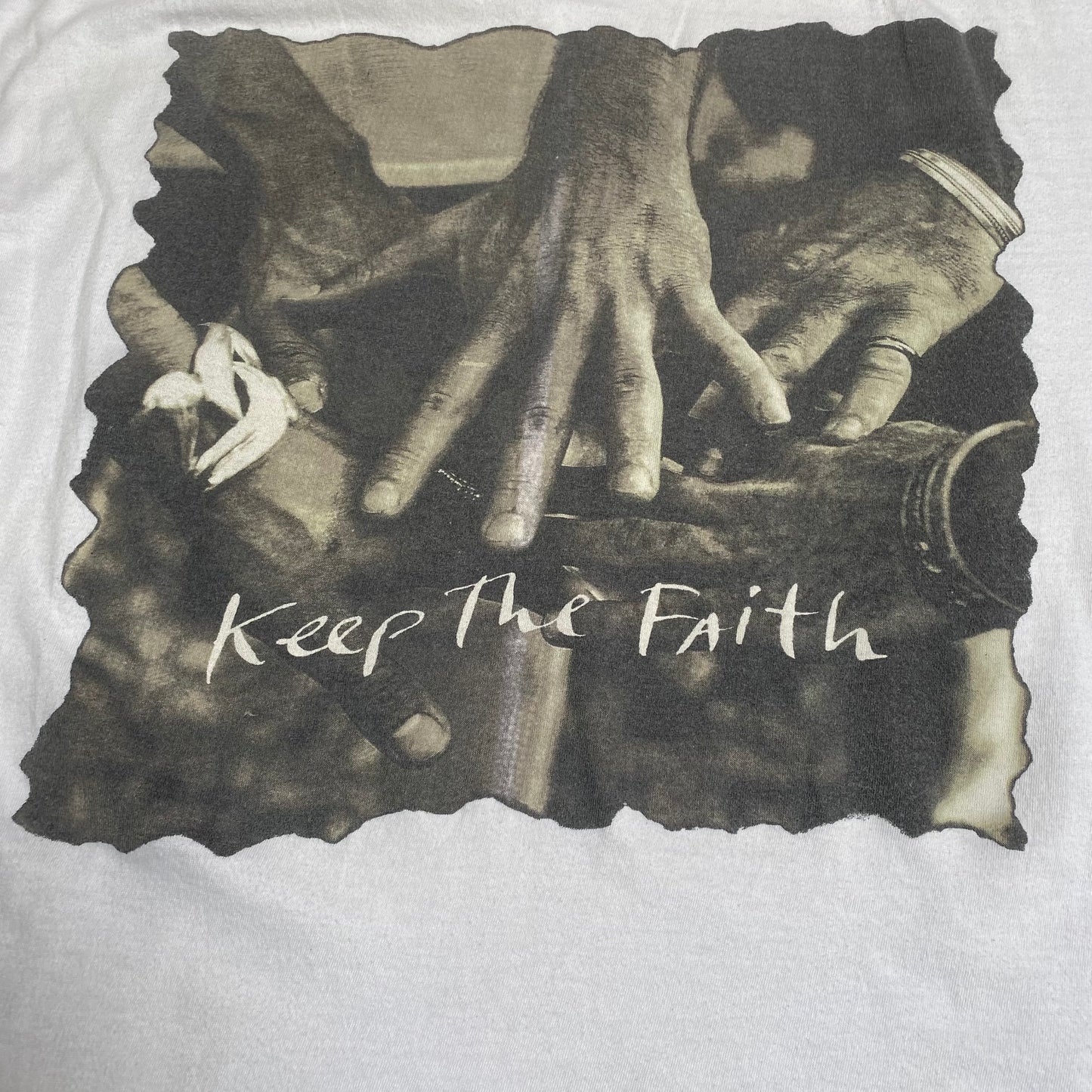 Bon Jovi 1992 Keep The Faith White Tee