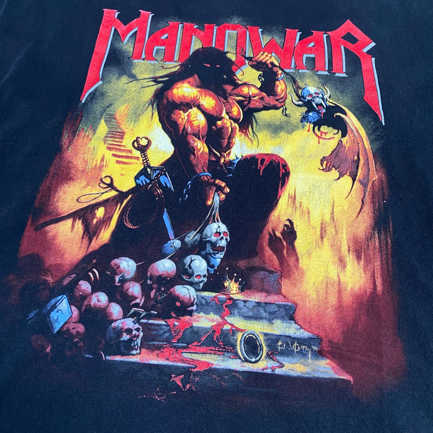 Manowar 1997 Hell On Wheels Tee