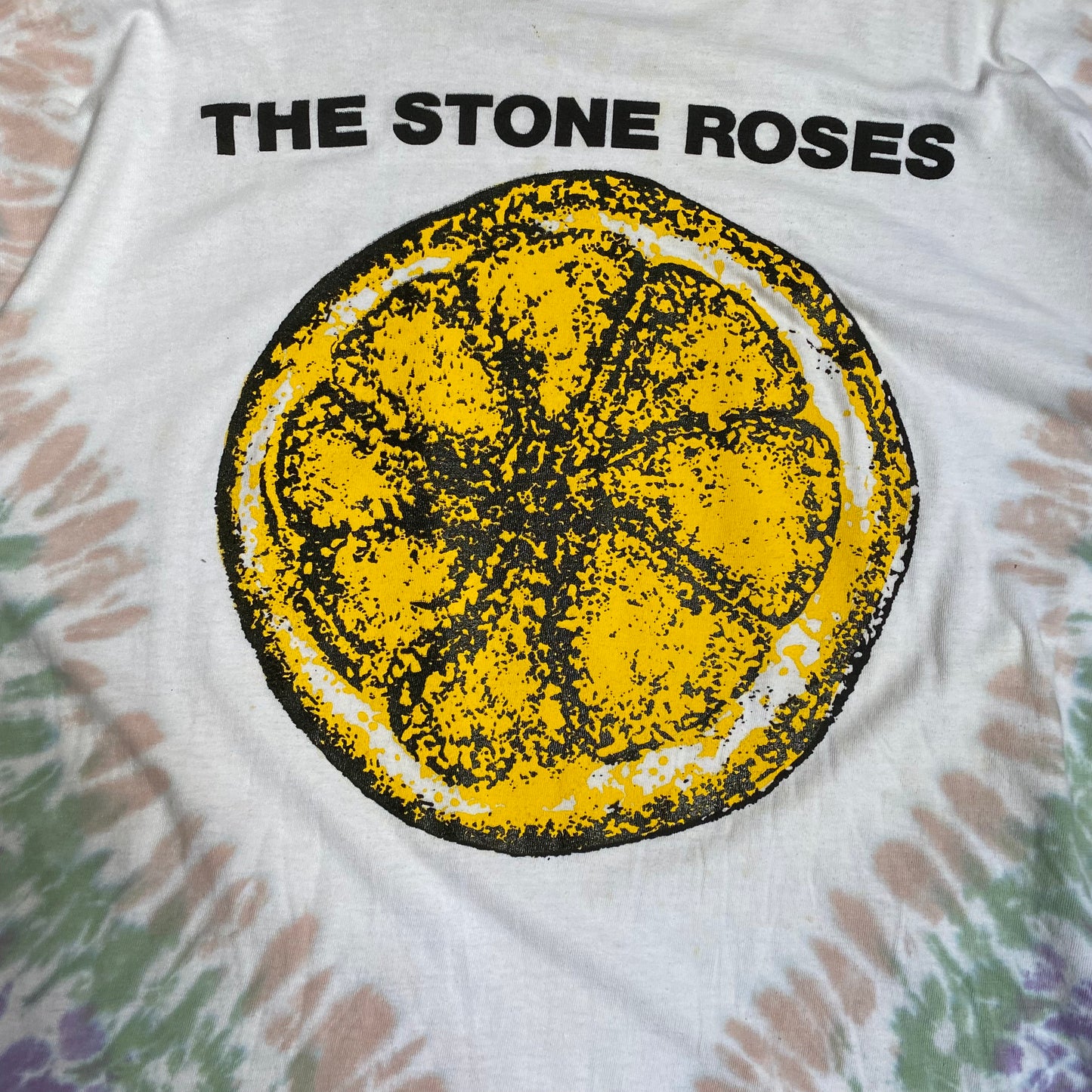 The Stone Roses 1989 Lemon Tie Dye Tee