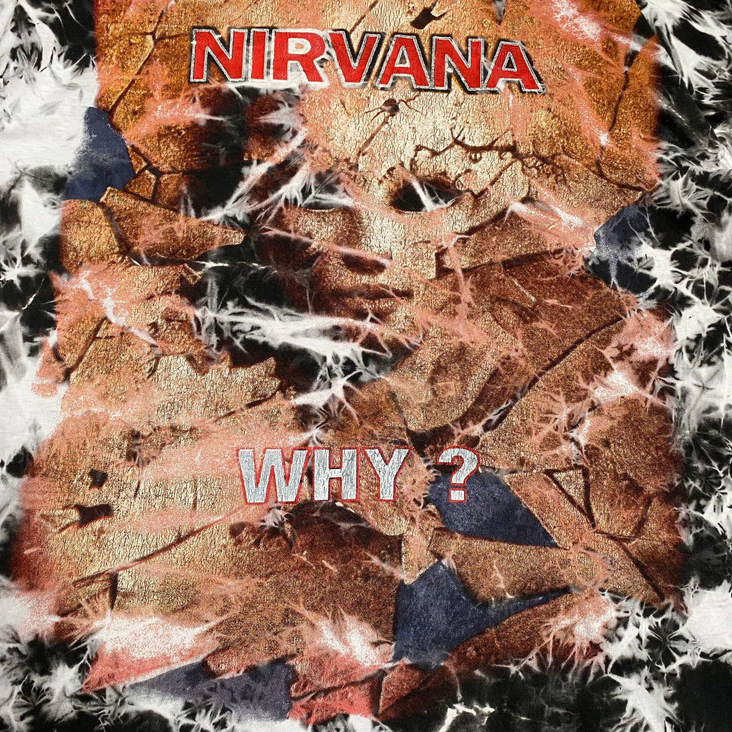 Nirvana 90's I Want To Die / Why? Tie Dye Tee