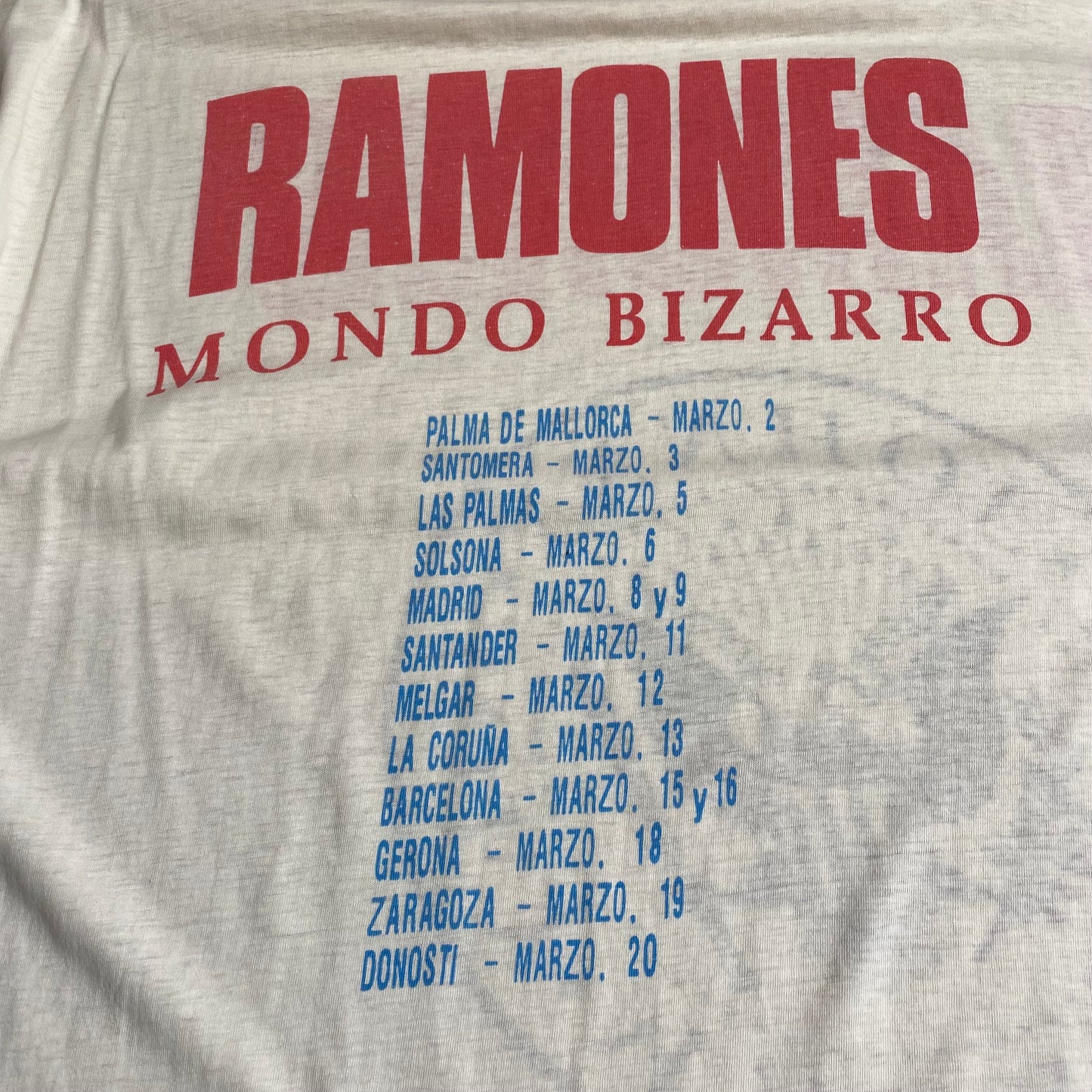 Ramones 1992 Mondo Bizzaro Tee