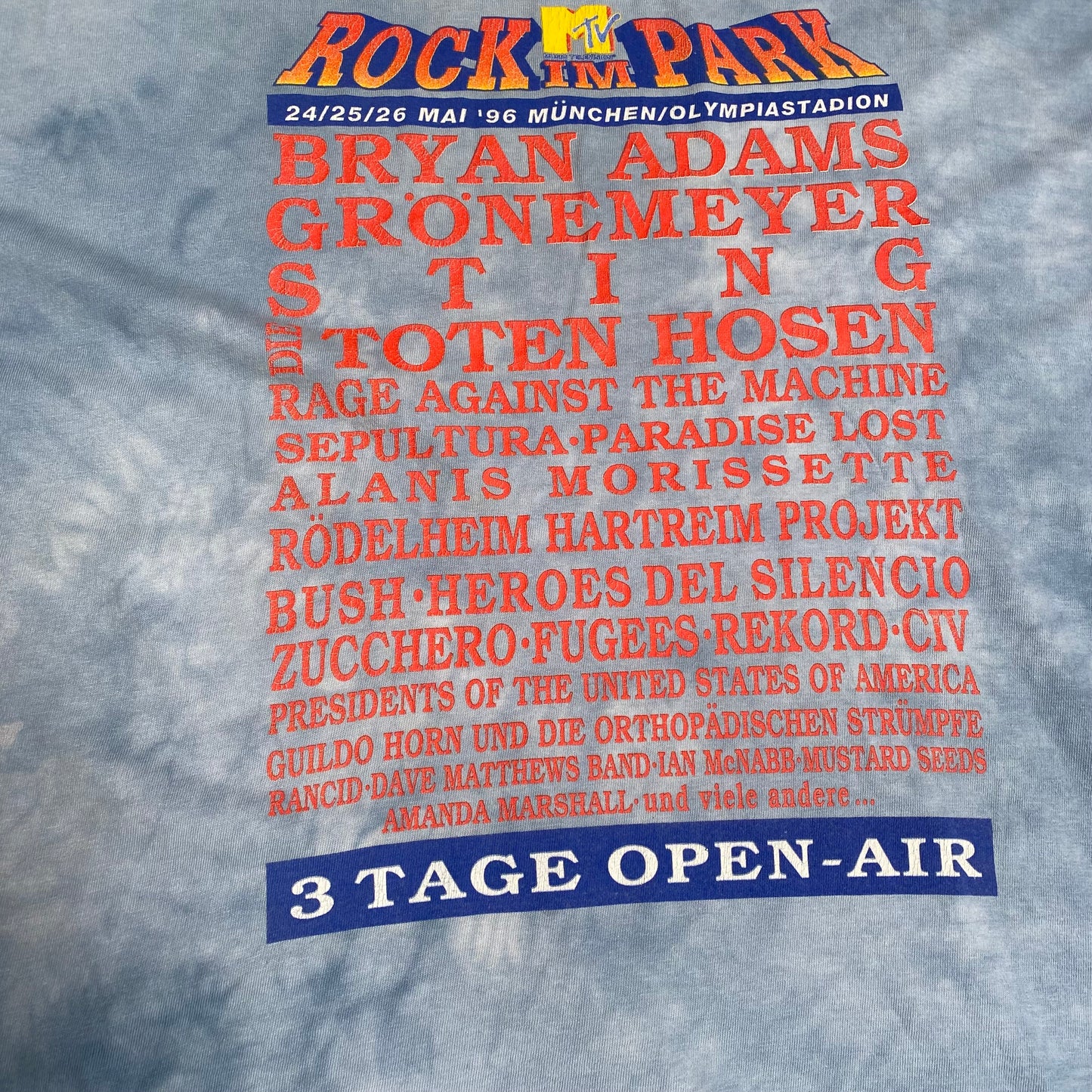 Rock Im Park 1996 MTV Tie Dye Tee